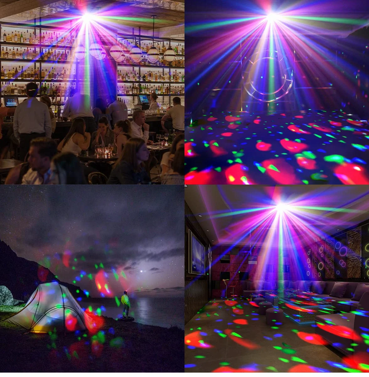 Luce da Discoteca, LED RGB Lampadina Colorata con Attacco E27, Luce per Palcoscenico con Telecomando per Feste Club Bar Discoteca Casa Matrimoni Pub