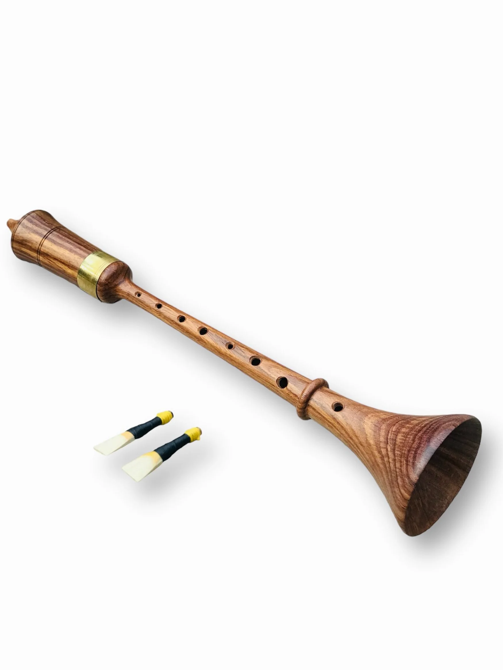 Medieval Shawm RAUSCHPFEIFE - Piccolo strumento a fiato in legno con due ance