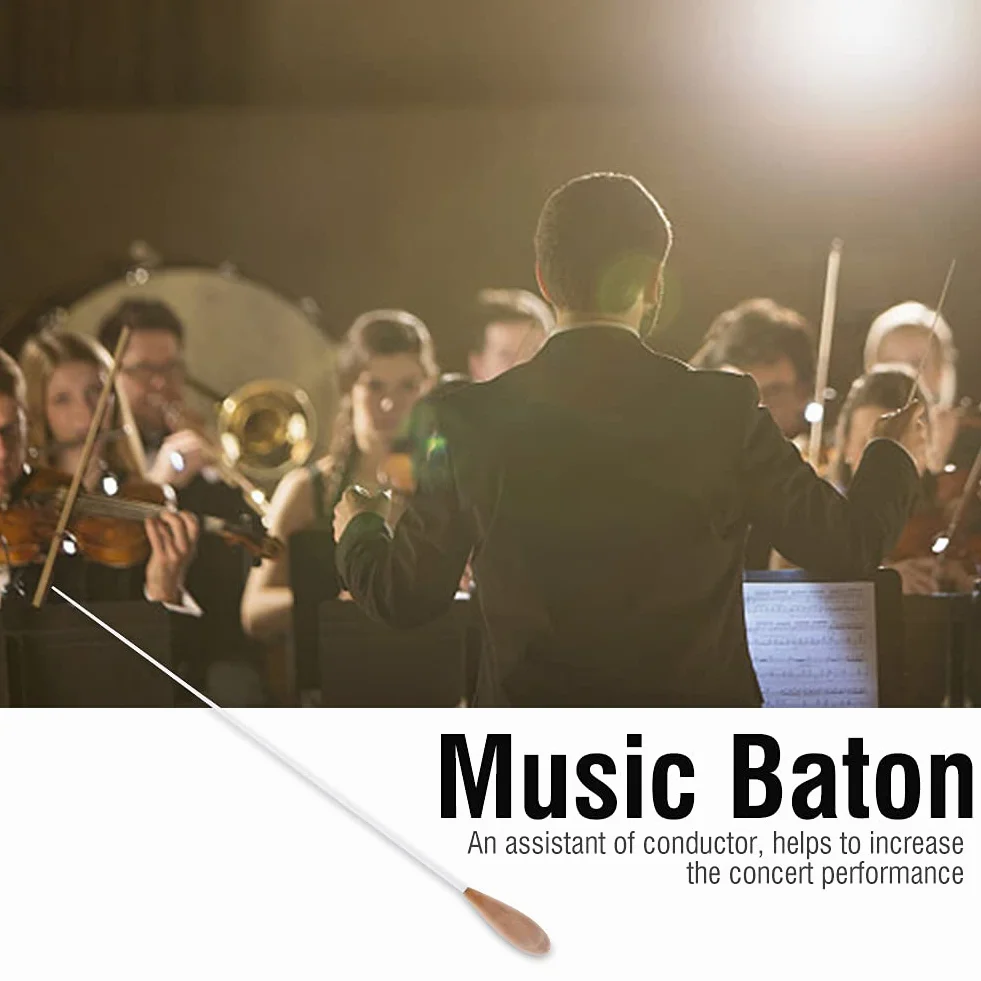 Bacchetta Musicale - Bacchetta D'Orchestra - Bacchetta Di Direzione Di Banda Musicale Per Sinfonica, Corale, Concerto - Manico In Pero