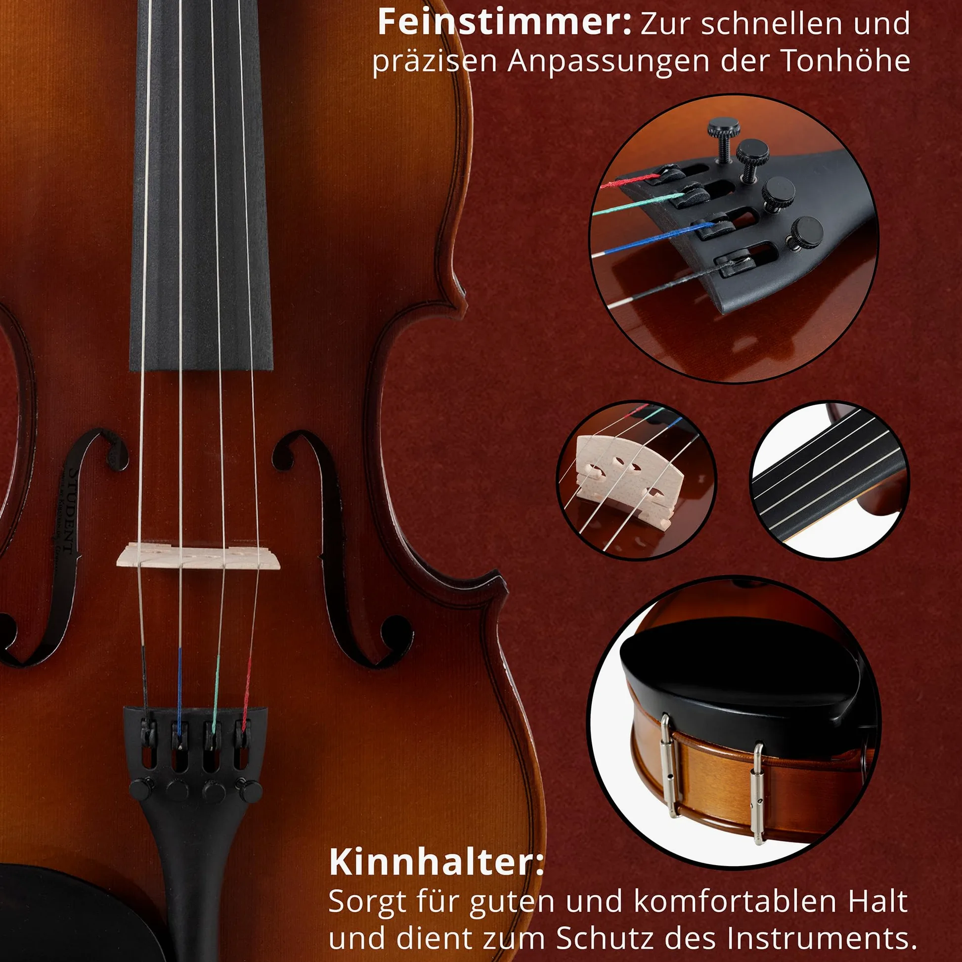 Classic Cantabile Violino Student 4/4 SET con colofonio