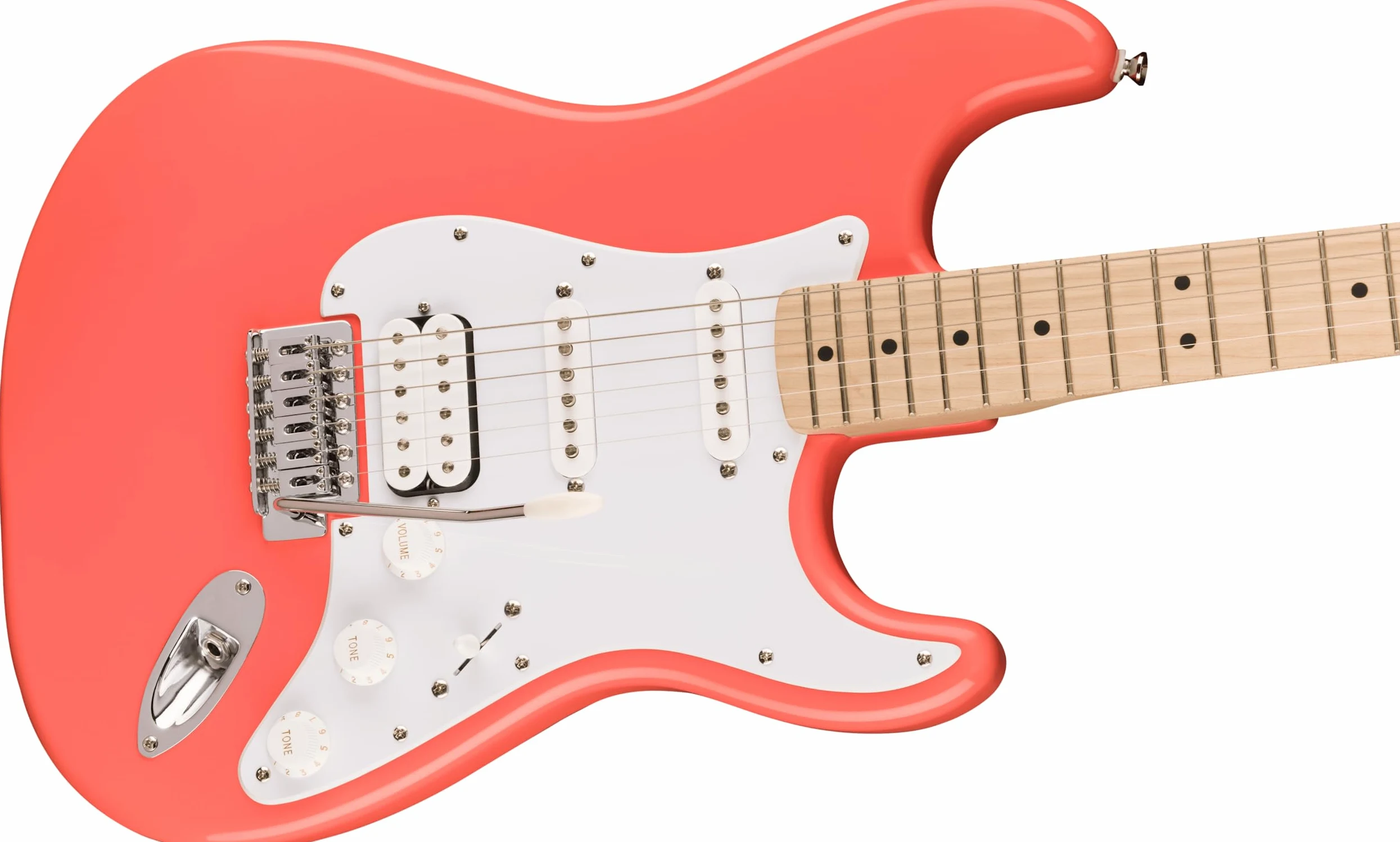 Squier Stratocaster HSS MN Tahitian Coral - Chitarra elettrica