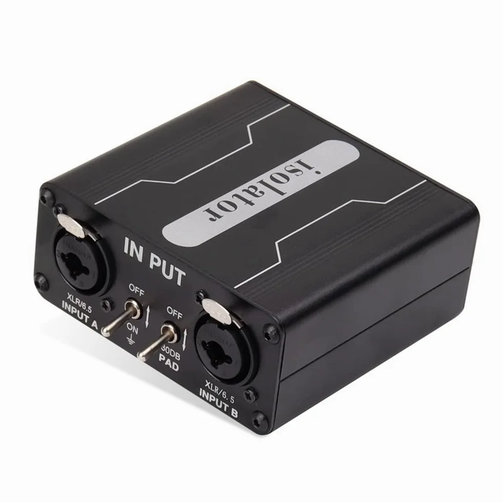 1 Pezzo GX200 Isolatore Audio Mixer XLR A Doppio Canale 6.5 Isolatore Audio Corrente Suono Mixer Rumore Microfono Filtro Terra Comune, 500371556