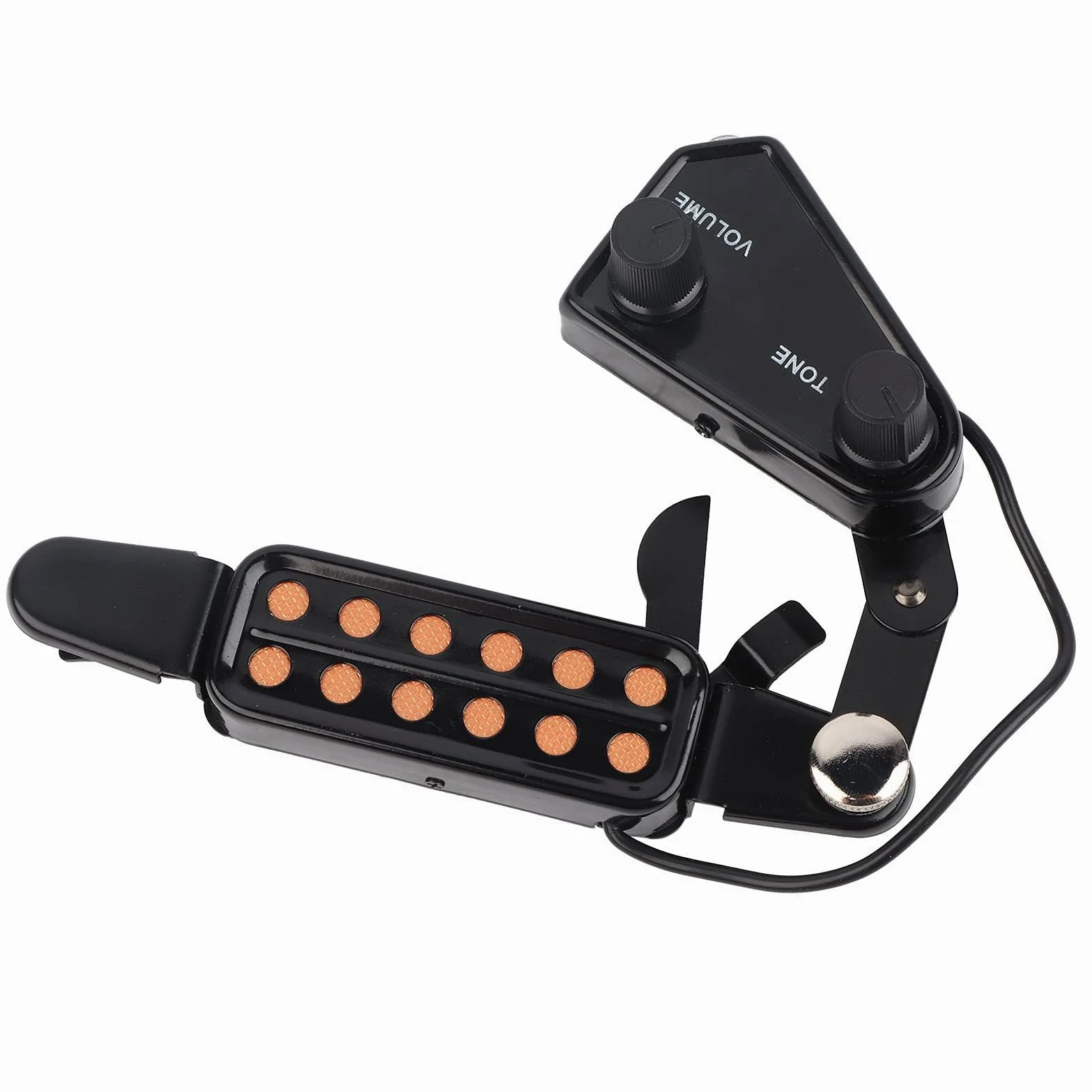 VGEBY1 Pickup per Chitarra, trasduttore Magnetico per Pick-up Acustico a 12 Fori con Kit di sintonizzatori Tono Volume Accessorio per Strumenti Musicali