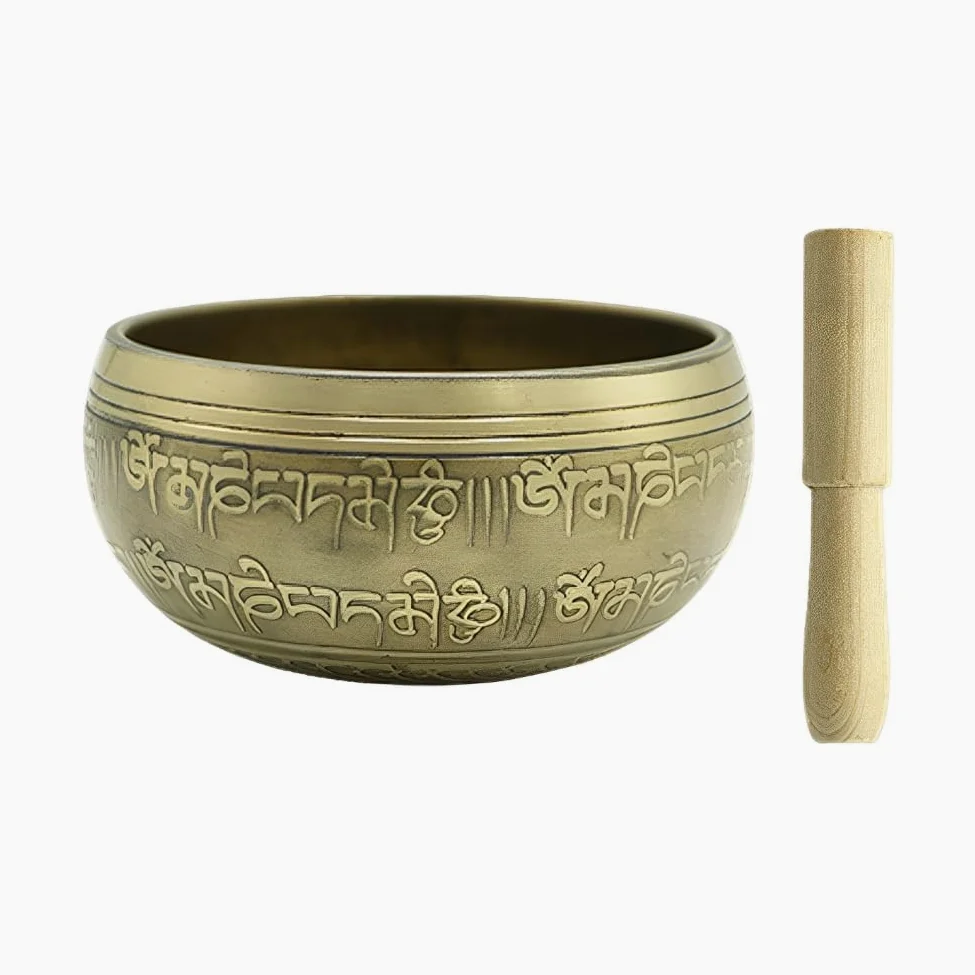 Set di campane tibetane fatte a mano, per meditazione, yoga, consapevolezza e meditazione, campane sonore, campana tibetana per yoga, relax, donne e uomini (ciotola +