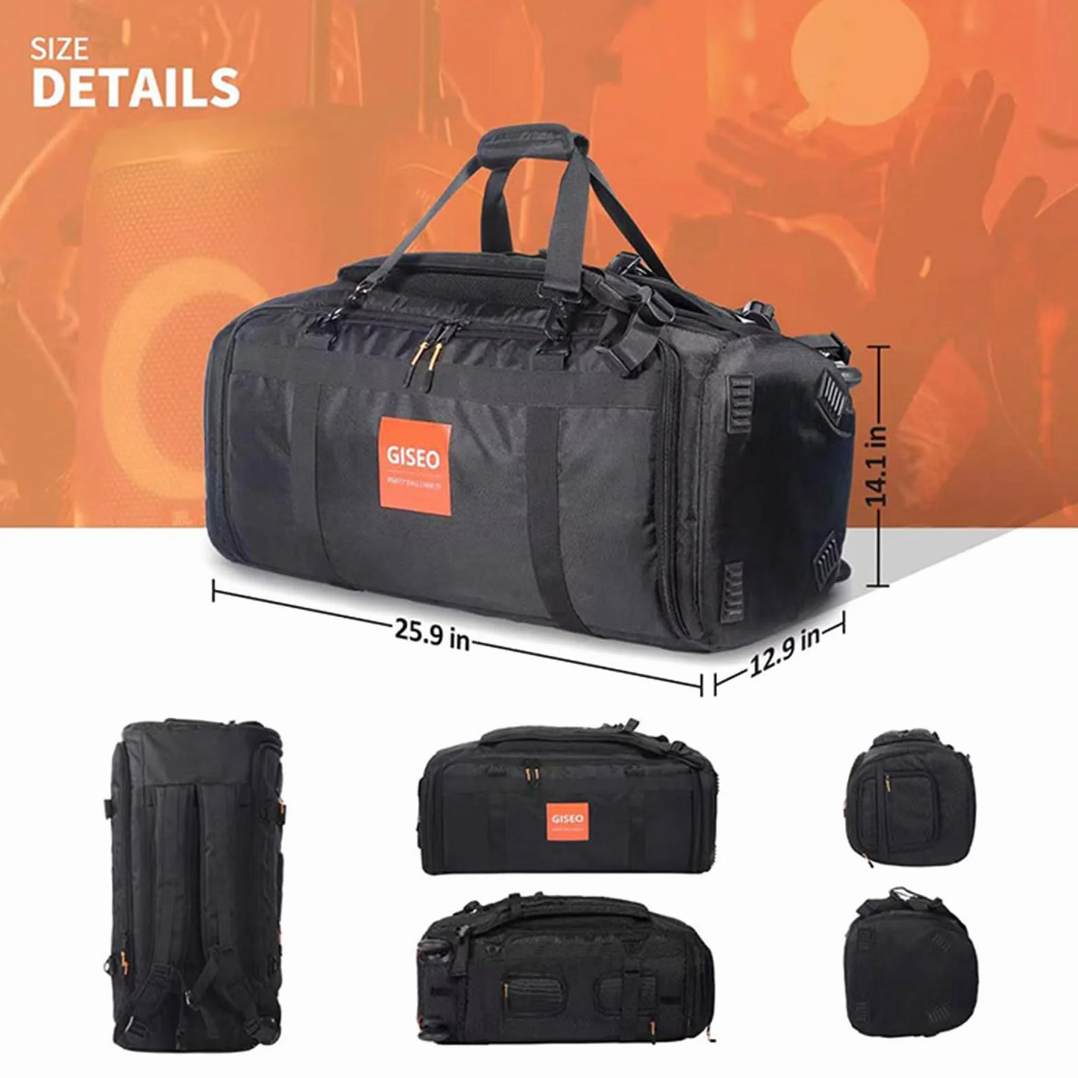Zaino da Viaggio per Altoparlante JBL PARTYBOX 310 Custodia di Protezione Custodia di Trasporto Borsa Tote (nero)