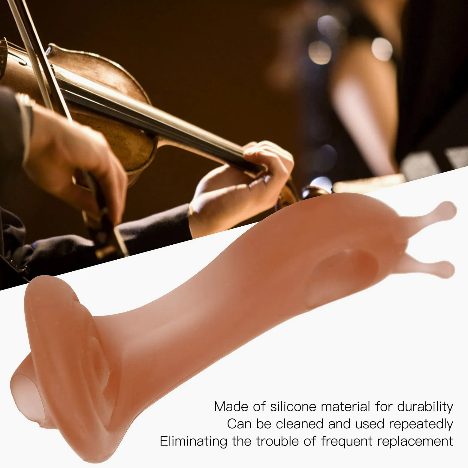 Eujgoov Supporto per a Forma di Chiocciola per Violino, Accessorio per Violino per Principianti (Caffè)