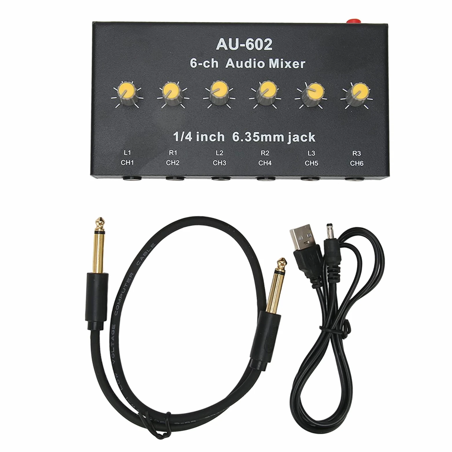 Mixer di linea stereo, controllo del volume senza distorsioni Mini mixer a 3 canali stereo Segnale stabile per barra piccola per chitarra con microfono Video e dintorni