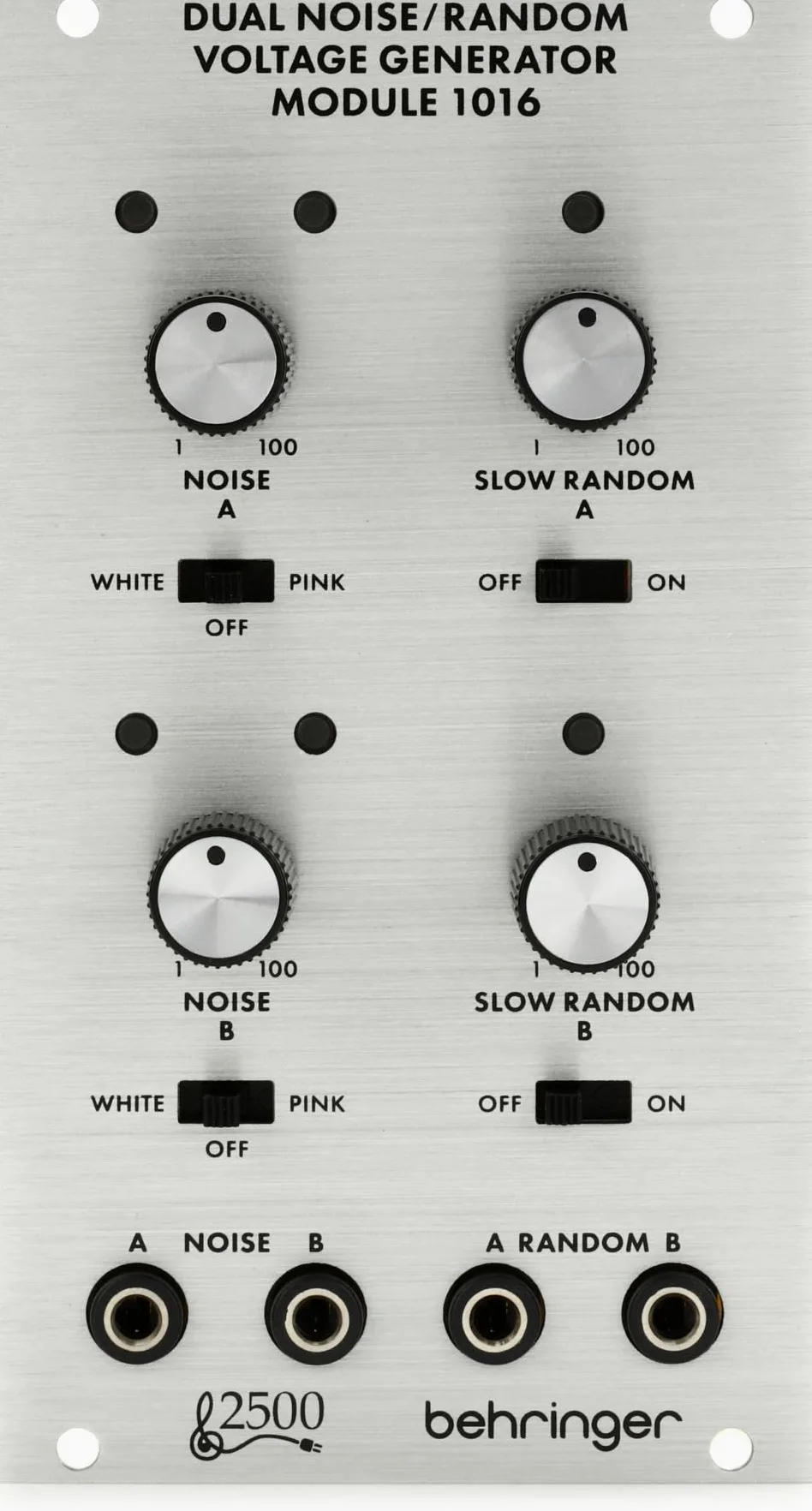 Behringer MODULO GENERATORE DI TENSIONE DUAL NOISE/RANDOM 1016 Legendary 2500 Series Modulo Dual Noise Source per Eurorack