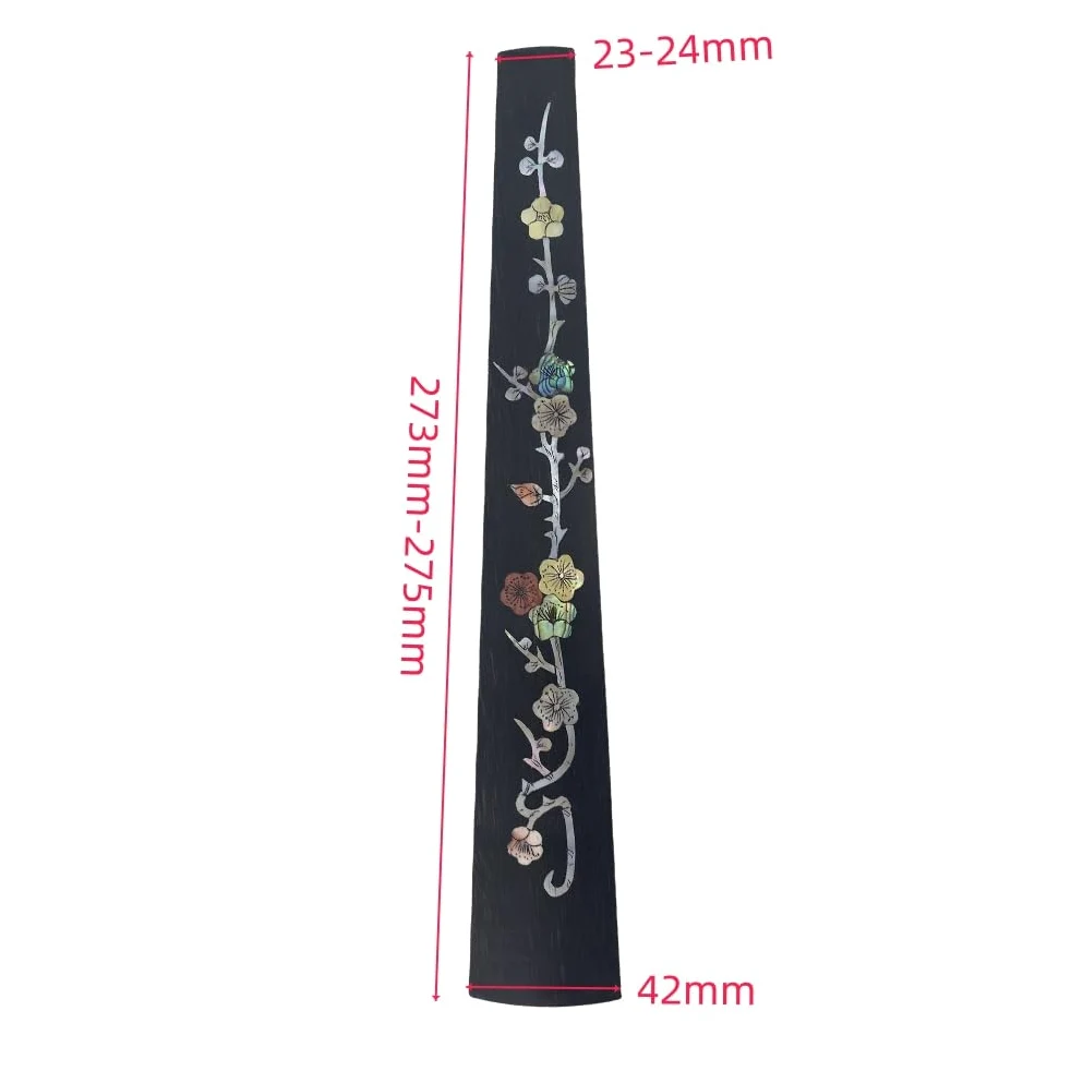 Nuovo 4/4 Violino Tastiera Fiore Perla intarsio Naturale Legno Ebano Violino parti di Riparazione set up violino (style1)