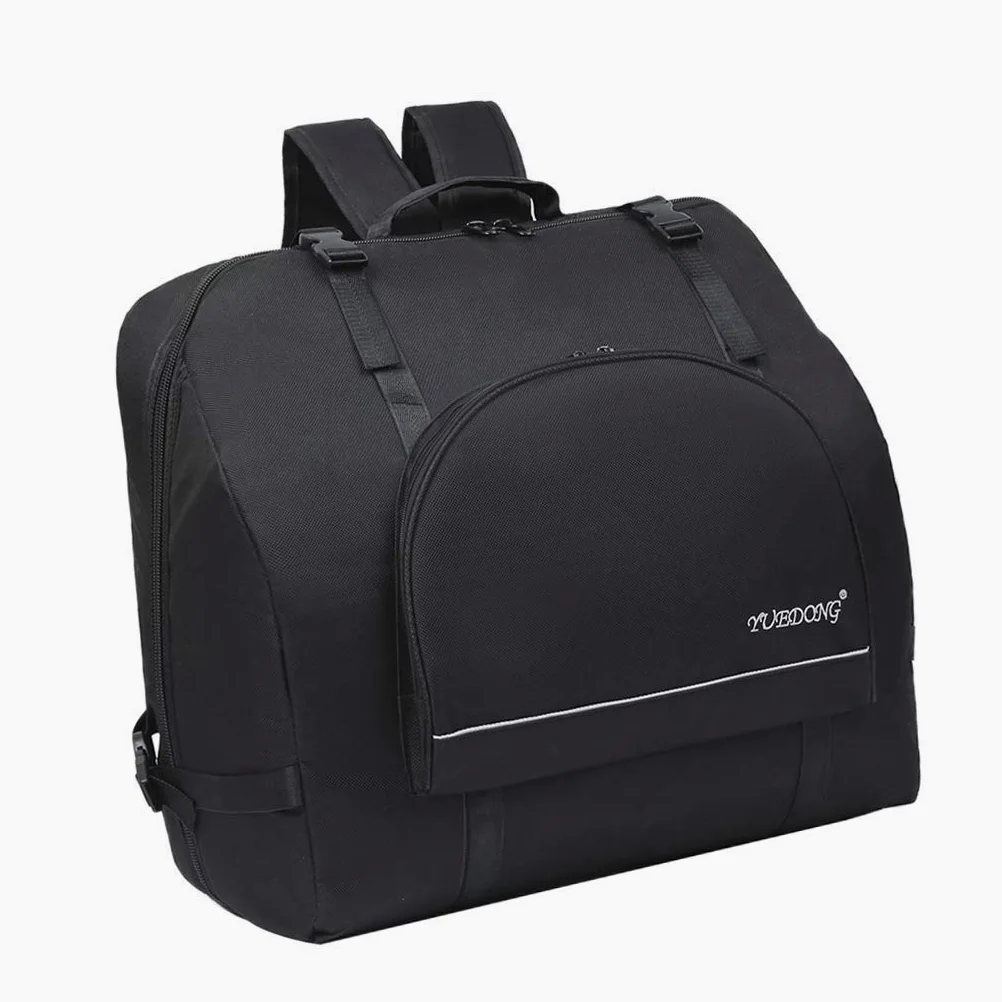 Custodia impermeabile spessa imbottita per pianoforte a fisarmonica da 60 80 90 120 bassi, con doppie cinghie per il trasporto, Nero , 60 Bass, Pratico