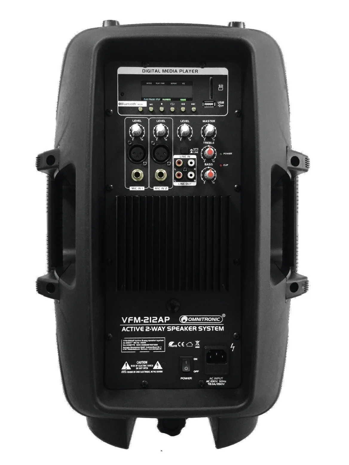 Omnitronic 11038773 Altoparlante a 2 Vite Attivo