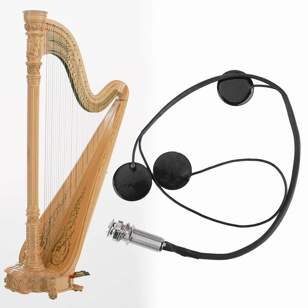 Contatto microfono pickup,piezo microfono pickup Quality Portable Metal Harp Pickup Transducer,for Controllo del Volume per Chitarra Classica Popolare Acustica Violino Ukulele Mandolino Banjo