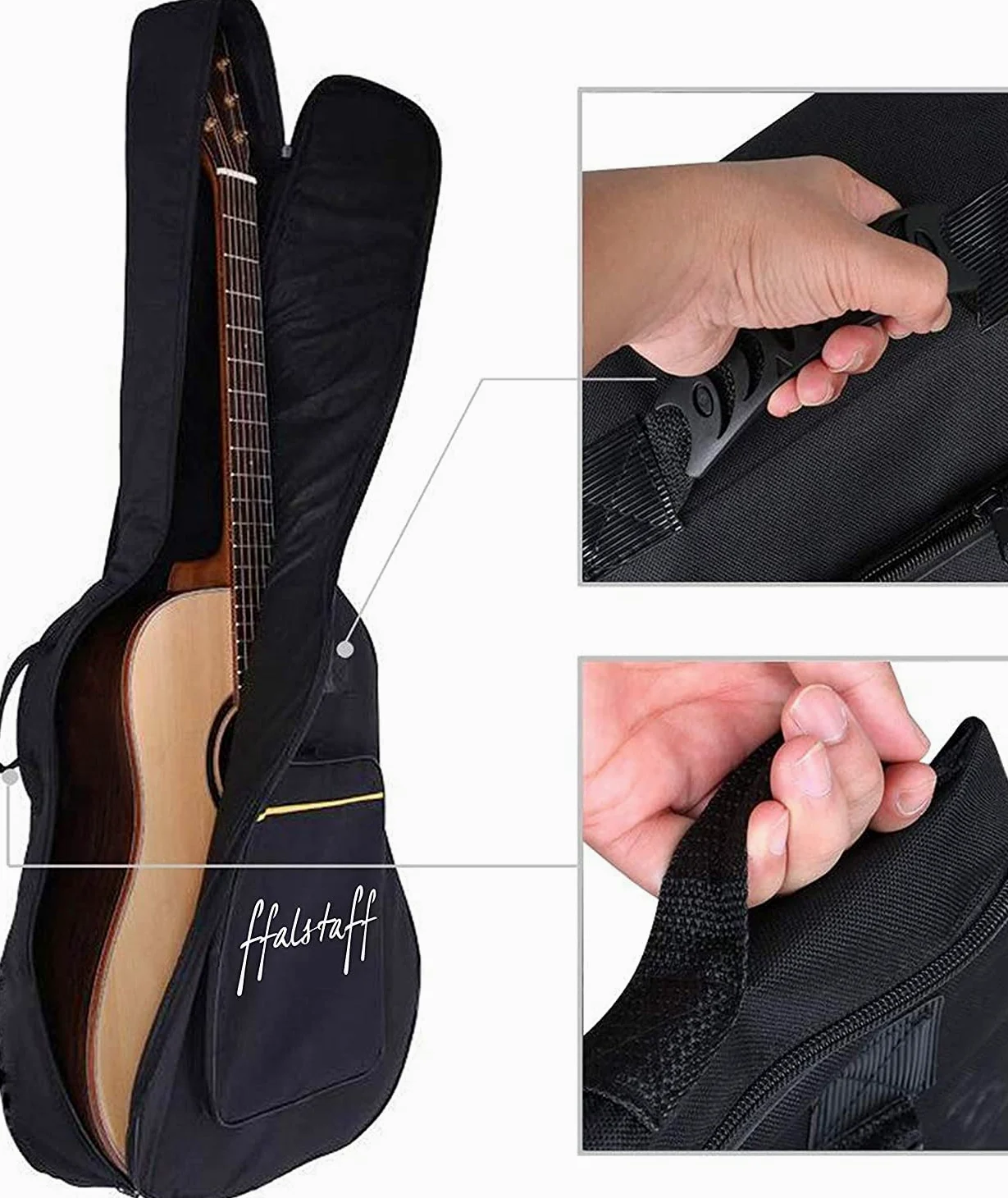 FF Custodia, Borsa, imbottita, 600D per Chitarra Classica