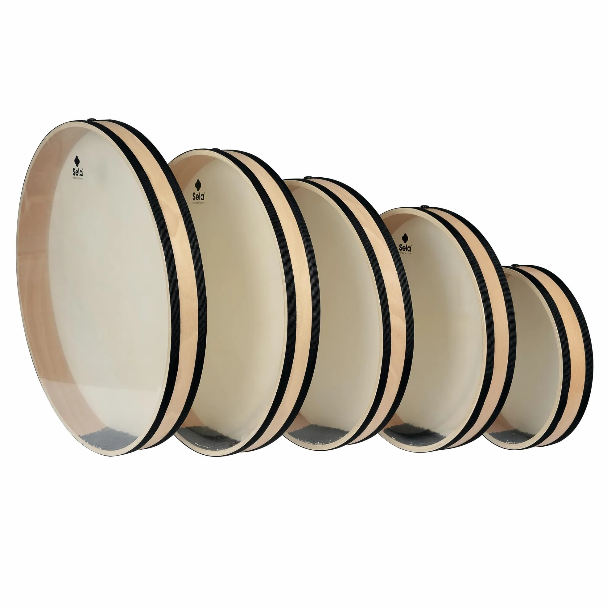 Ocean Drum 50 cm (20"), cornice in legno con pelle naturale