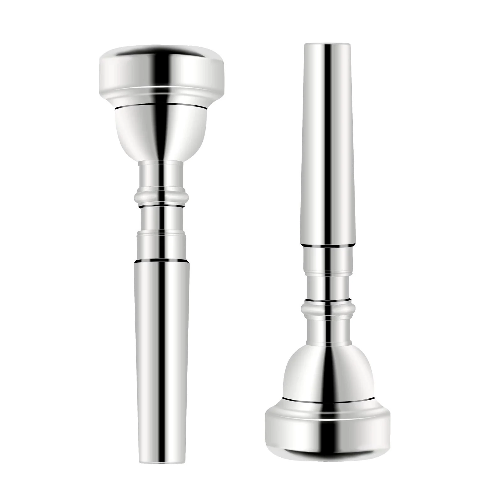 EastRock Bocchino per tromba placcato argento 3C, Bb tromba di ricambio in ottone per principianti giocatori professionisti (3C)