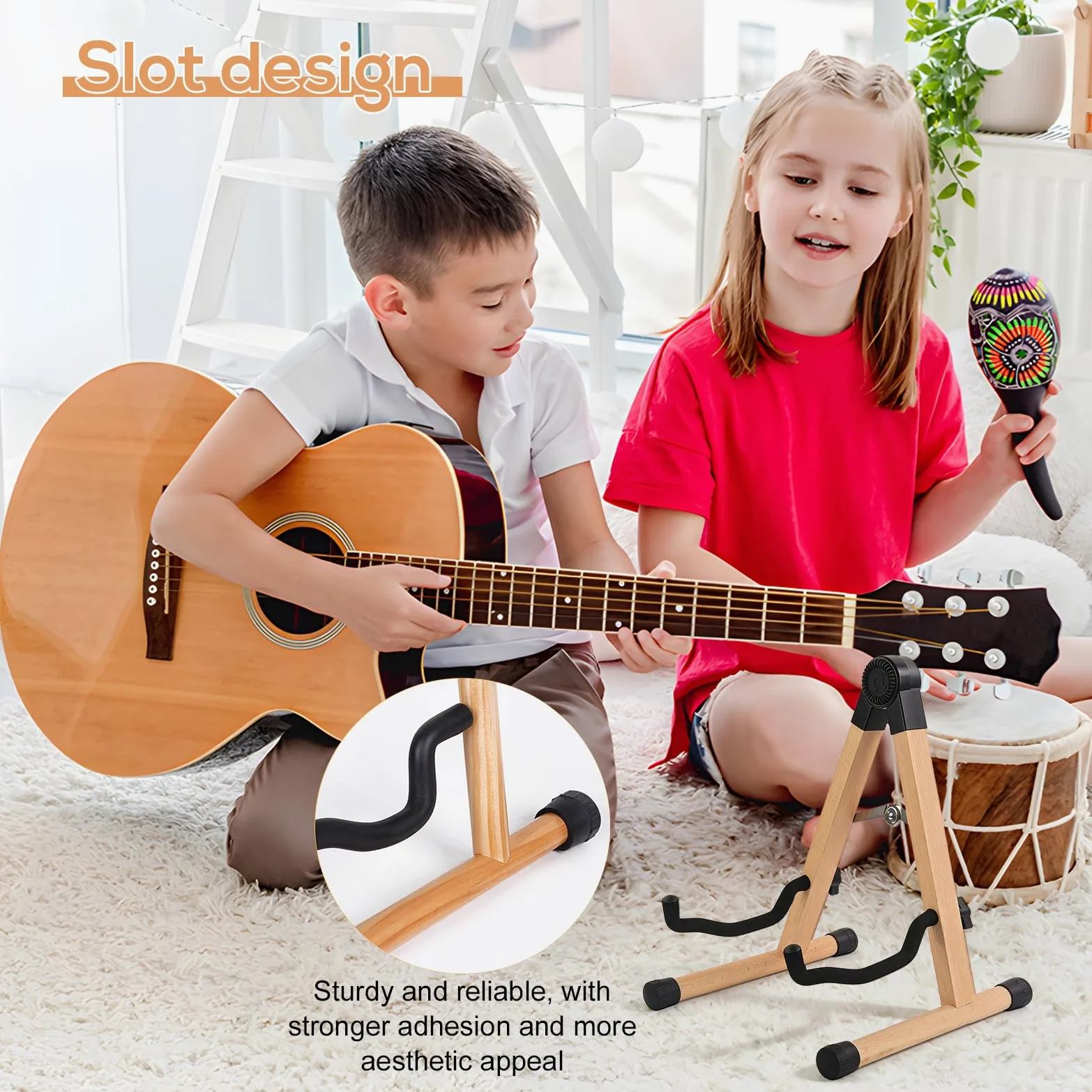 Supporto per chitarra in legno, per violoncello con supporto ad arco e schiuma imbottita, supporto pieghevole per chitarra acustica, in legno a forma di A, realizzato a mano, per chitarra elettrica