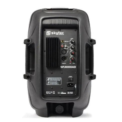 Skytec SPJ1000AD Cassa attiva amplificata diffusore (400 Watt, subwoofer da 20 CM, XLR, ABS, MIC IN)