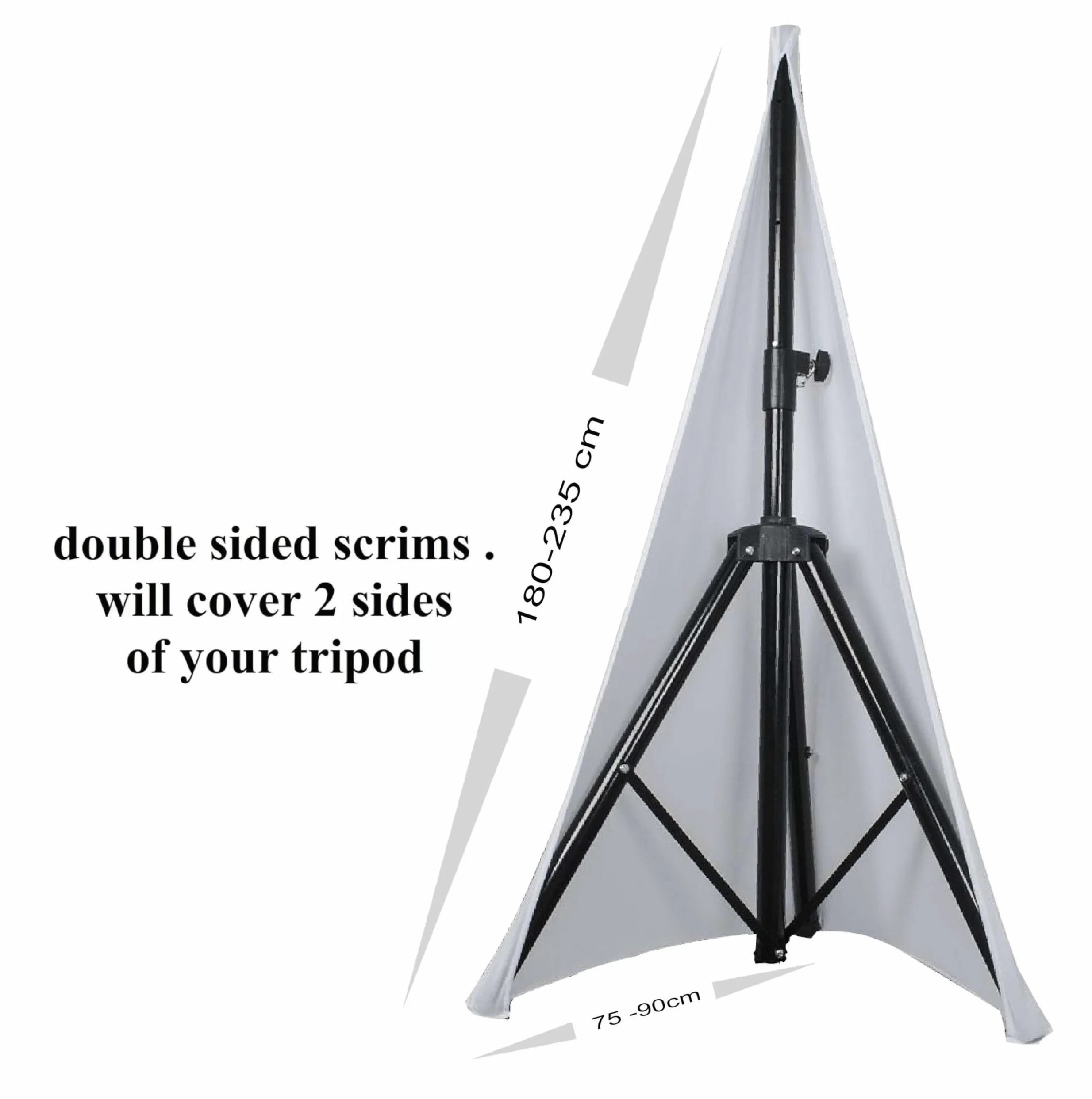 Coppia di cover XL per treppiedi di altoparlanti/giochi di luce in elastan estensibile, custodia per treppiede, double face …, bianco, Modern