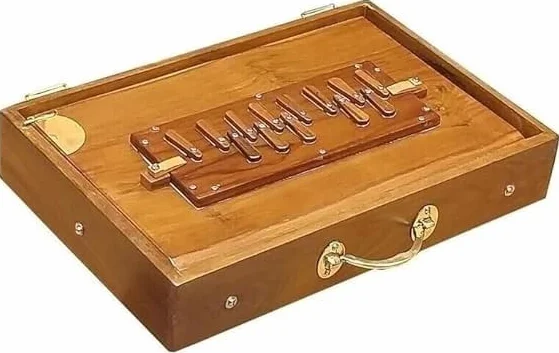 Scatola Shruti da 38,1 cm, in legno di teak, scatola Shruti per yoga, canto surpeti con sintonizzazione 432Hz