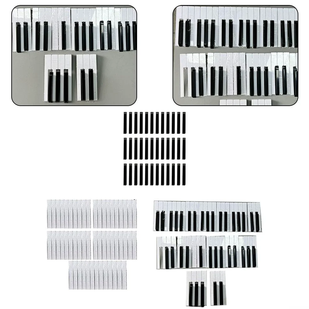 Kit per tastiera pianoforte, set di ricambio per 52/36/88 tasti, nero lucido o bianco (A)