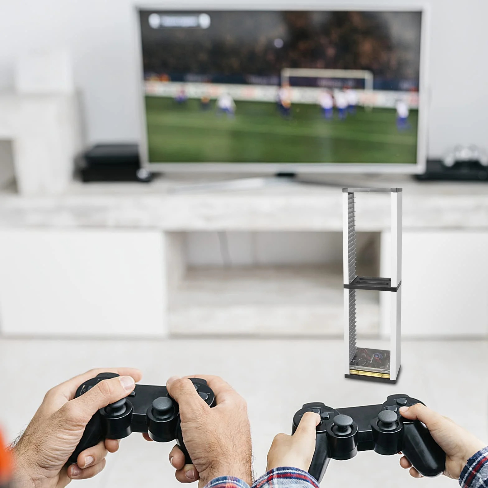 Haokaini Supporto per disco di gioco Staffa per torre di archiviazione per videogiochi Rack 36 Giochi Supporto per disco Mensola di archiviazione Console per console host controller per dischi di