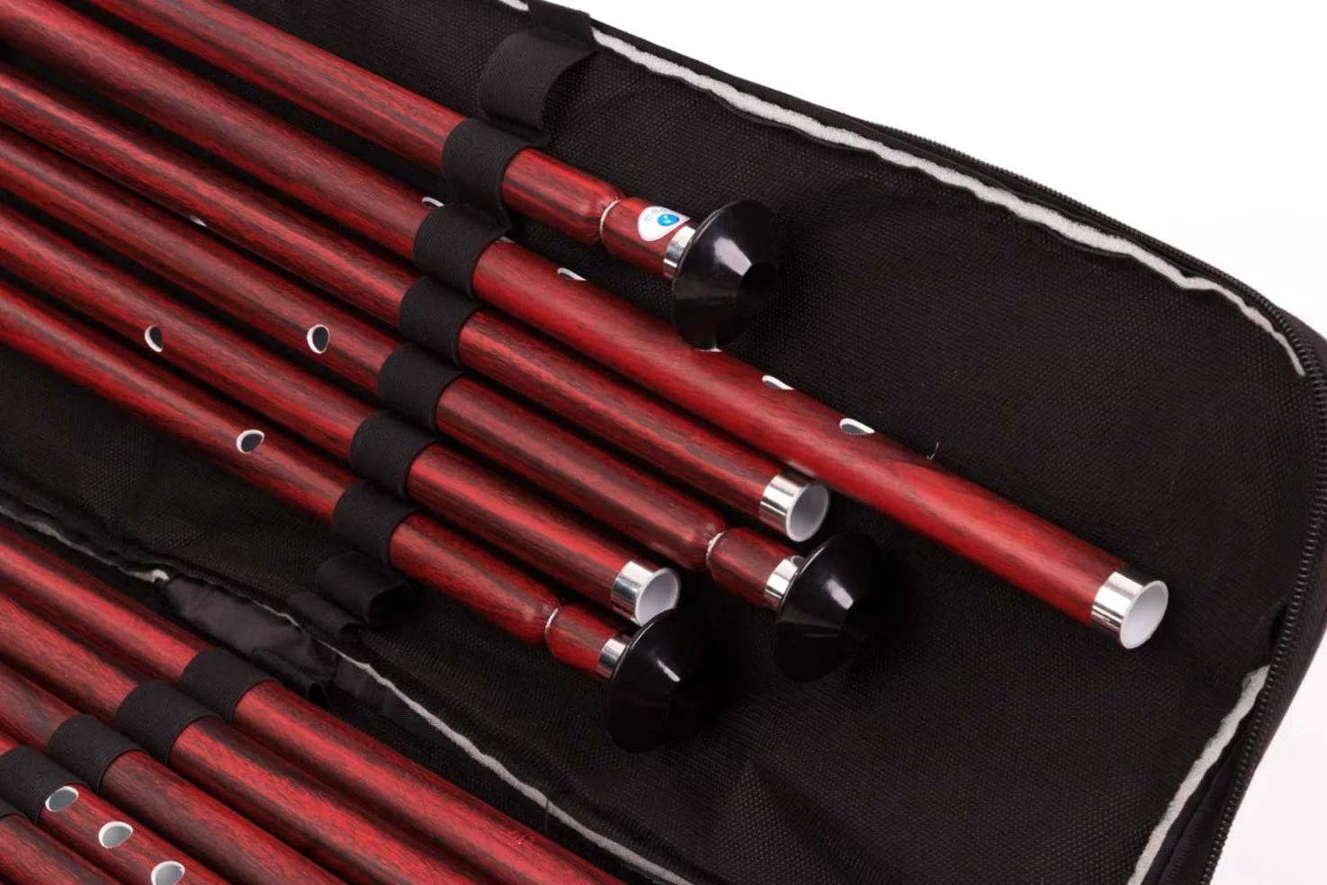Set completo di 13 accordatura Ney 440HZ in plastica PVC di qualità con custodia morbida