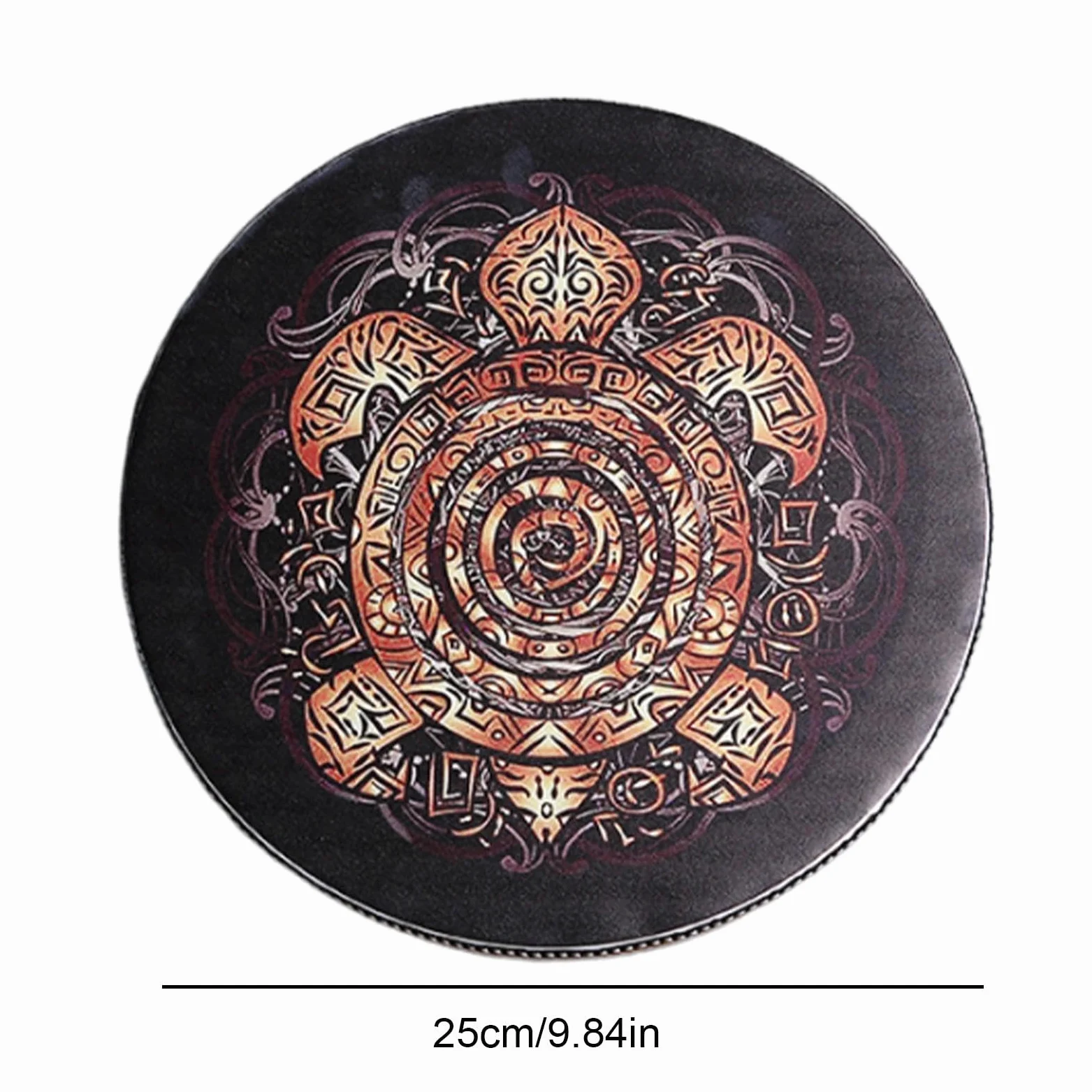 Tamburo a mano in legno, strumento musicale, tamburo a mano leggero, strumento musicale multiuso, strumento sciamanico mistico artigianale per meditazione, guarigione, amanti della musica