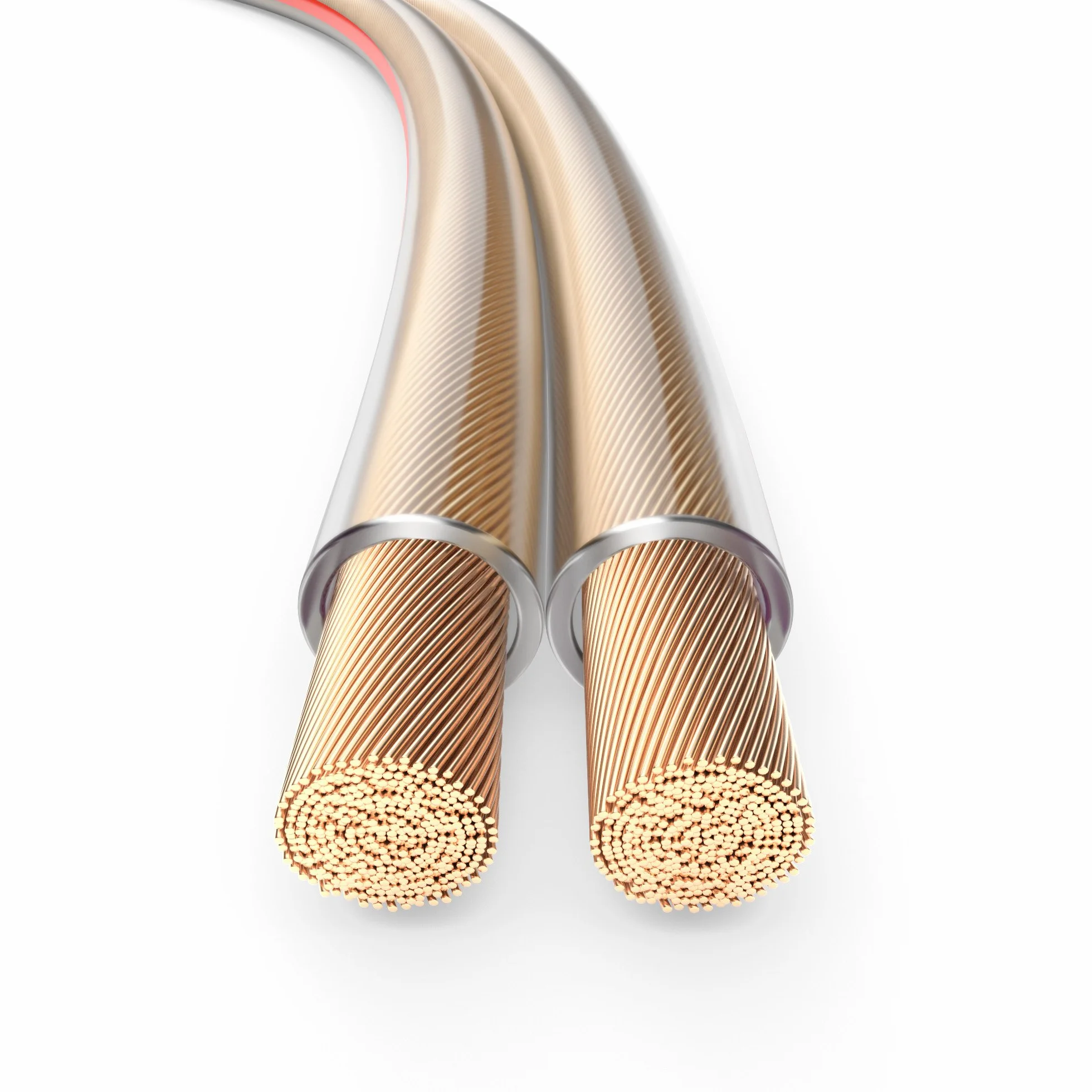 PureLink Cavo per altoparlanti con connettori a banana, cavo audio OFC 2x2,50mm² (0,20mm), 10,0m, 4 connettori, rame puro per casse HiFi e subwoofer, marcatura polarità, trasparente