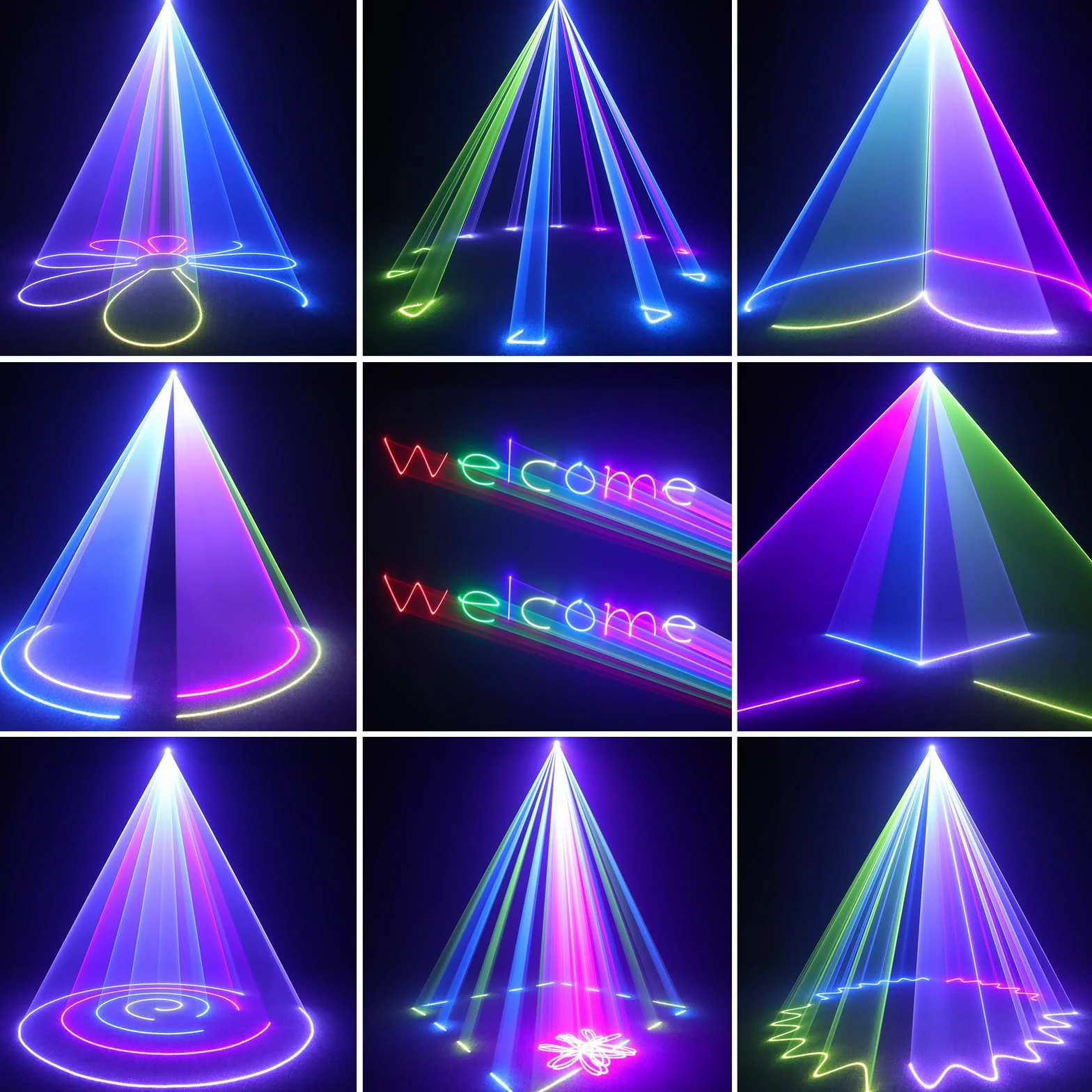 luce da festa, animazione 3D faidate luce da discoteca DJ con app Bluetooth, luce di animazione e DMX512, adatta per feste, club, bar, Halloween, Natale