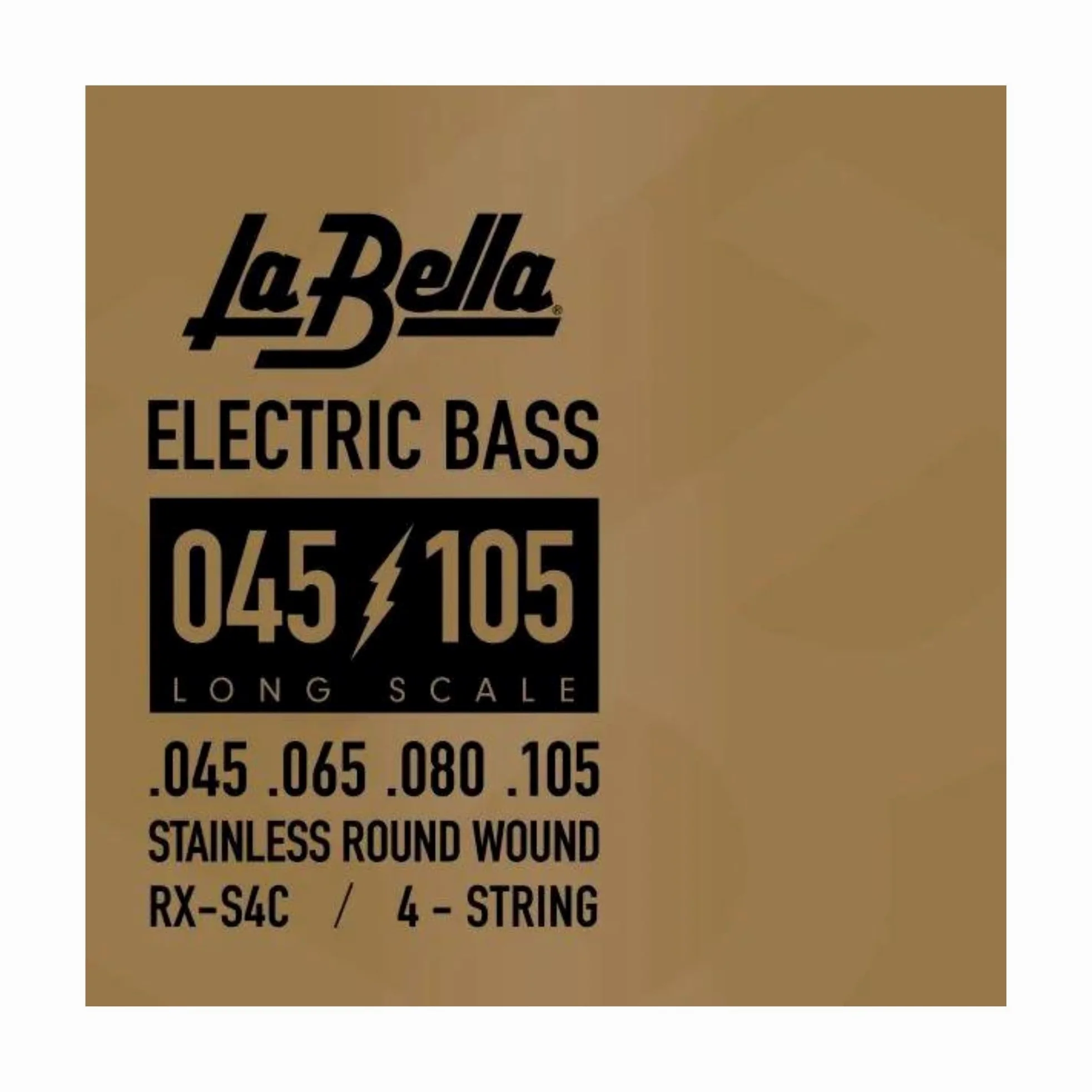 La Bella Strings »RX SERIES STAINLESS STEEL - RX-S4C - E-BASS« Corde per Basso Elettrico - Stainless Steel - 045-105
