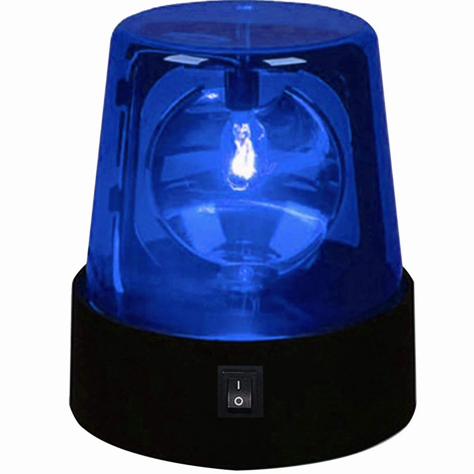MOVKZACV Luce stroboscopica a LED, rotazione a 360°, effetto palcoscenico lampeggiante, a batteria, sirena per auto, lampada rotante per feste in discoteca
