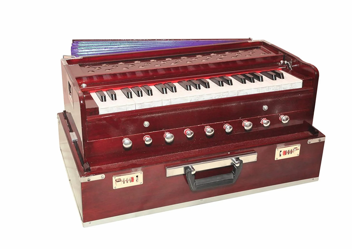 Musicals - Armonio portatile pieghevole 3,5 ottave, 9 stop, con accoppiatore, si prega di digitare l'Armonio Farmati alla ricerca per controllare la nostra collezione completa di Harmonium ora