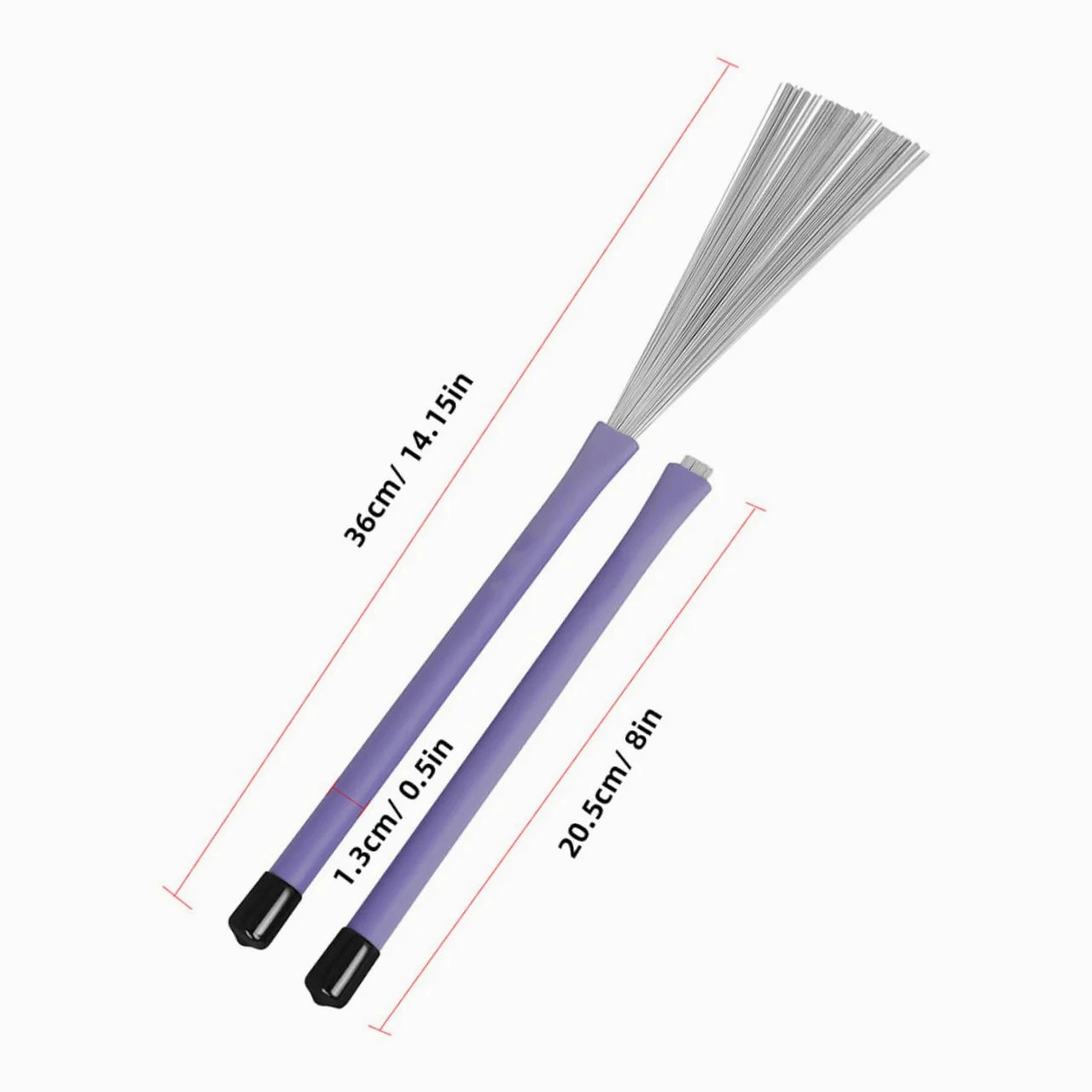 BESPORTBLE 1Paio Spazzole per Retrattile in Acciaio con Spazzole per Batteria Professionali per Jazz e Pratica Accessori per Strumenti Musicali