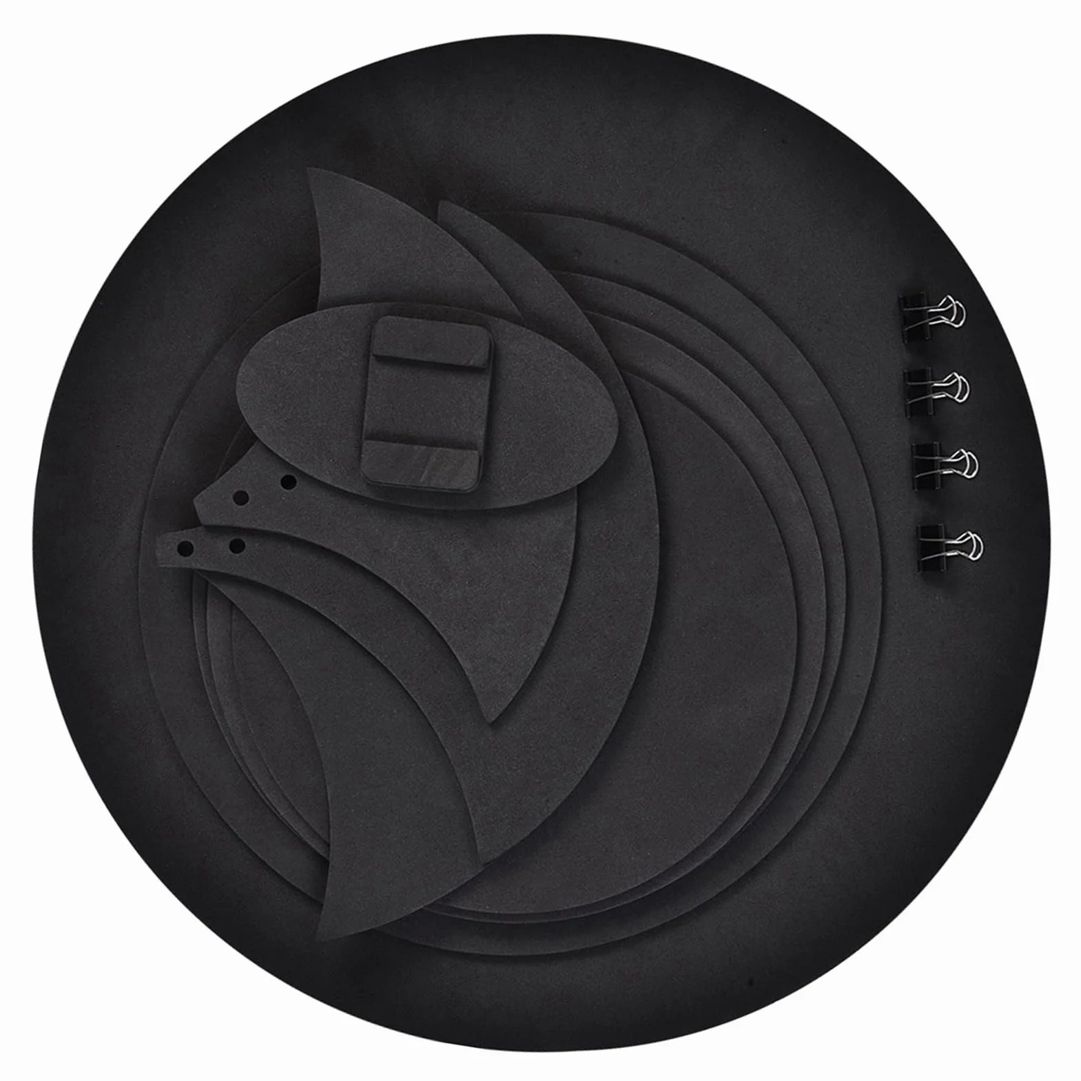 Set di 5 Sordine per Batteria e 3 Sordine per Piatti per Grancassa, Silenziatori Silenziosi, Neri, Silenziatore per Batteria Tamburo Nero per Batteria e Piatti