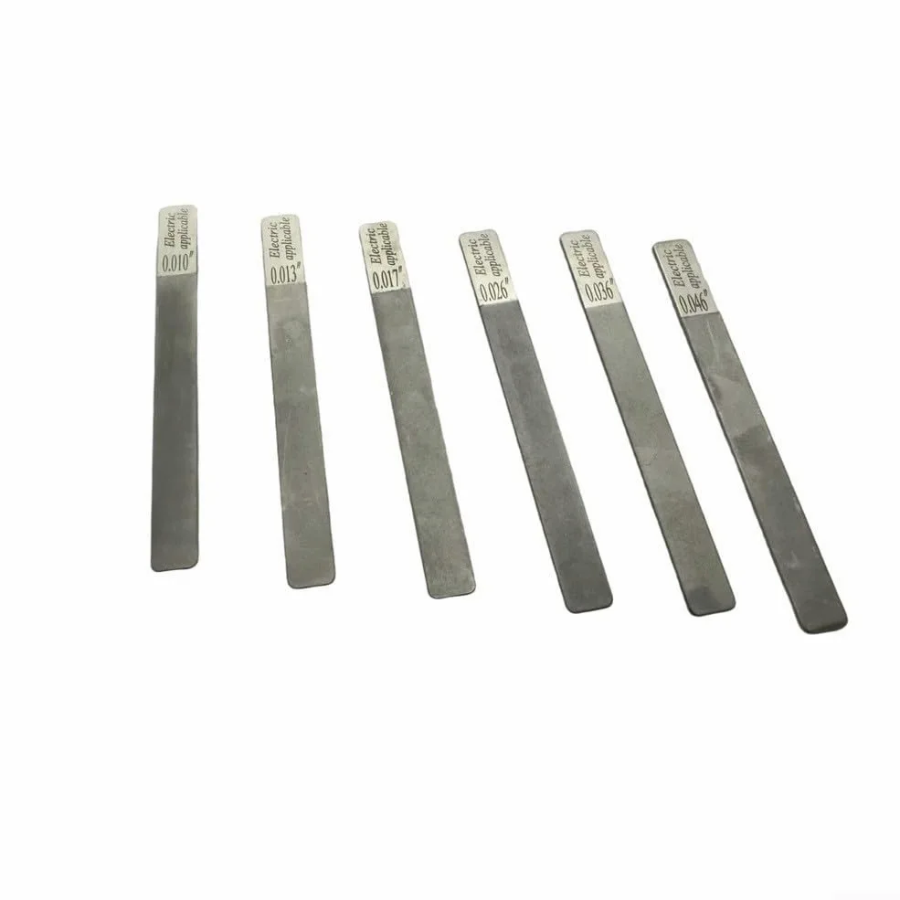 Set di 6 lime per capotasto per chitarra, in acciaio inox, kit di riparazione professionale per coronare i tasti e la manutenzione degli strumenti a corda (elettrico 10-46)