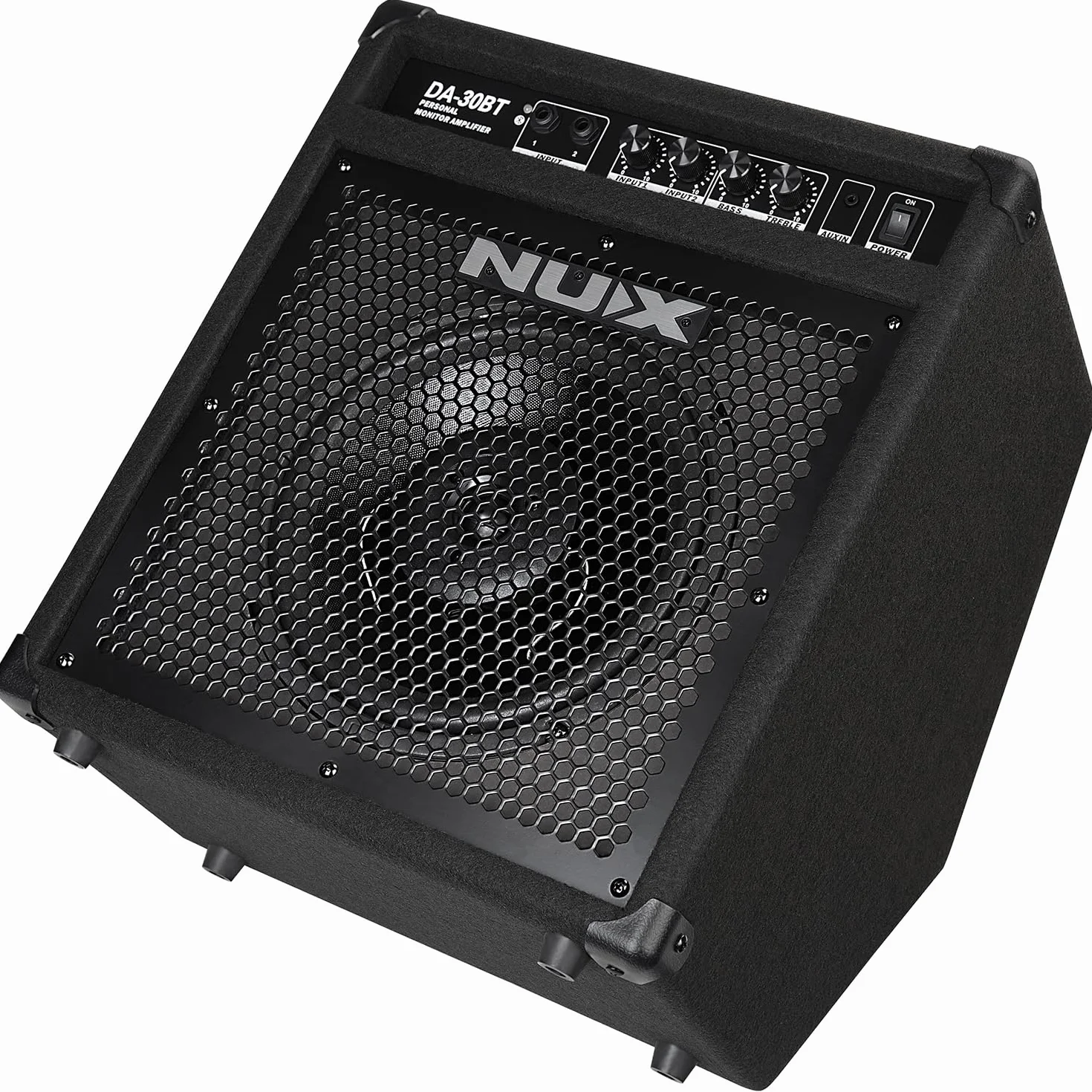 NUX DA-30BT - Altoparlante per batteria, amplificatore per monitor personale, 30 Watt, portatile, Bluetooth per batteria elettronica