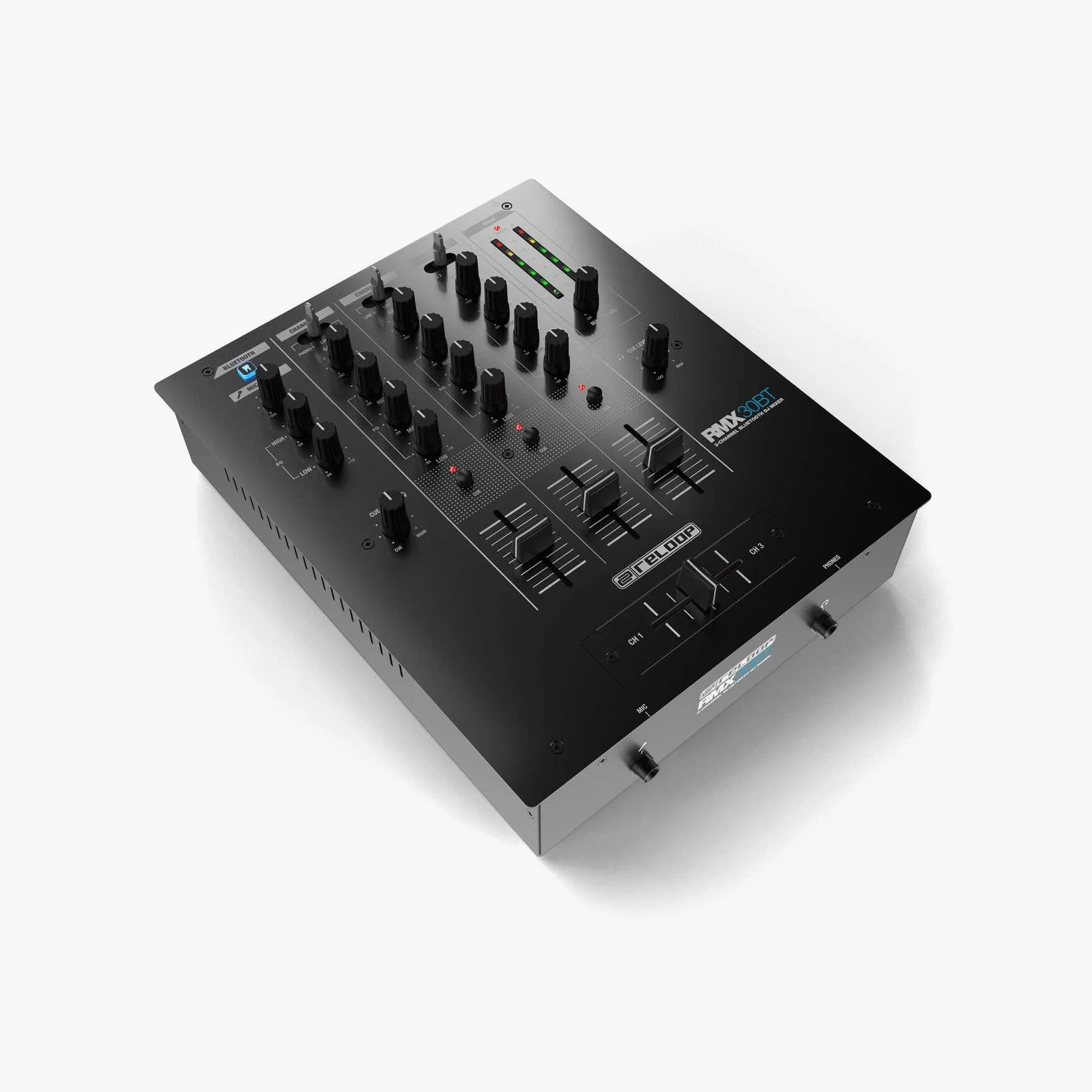 Reloop RMX-30 BT - Mixer DJ Allround per lo streaming di musica wireless da smartphone o tablet direttamente al mixer