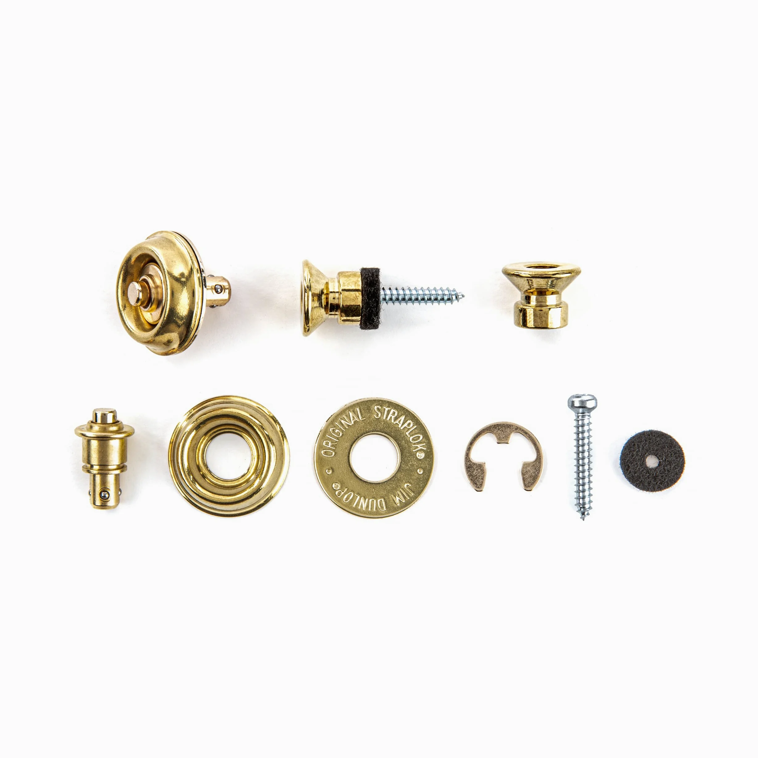 Jim Dunlop Straplock tradizionale, in ottone