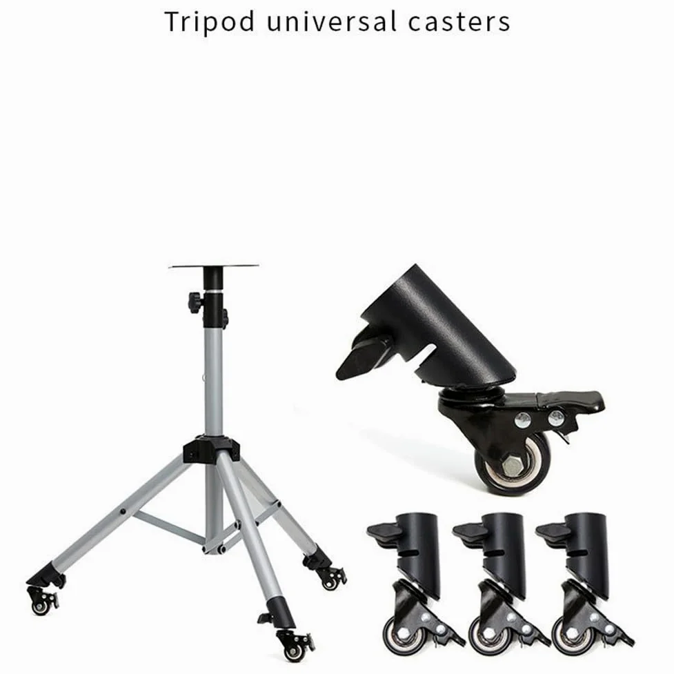 Rotelle per treppiedi per altoparlanti, confezione da 3, per staffa in metallo a forma di L, capacità di carico 30 kg, 40 mm, silenziose rotelle per altoparlanti PA