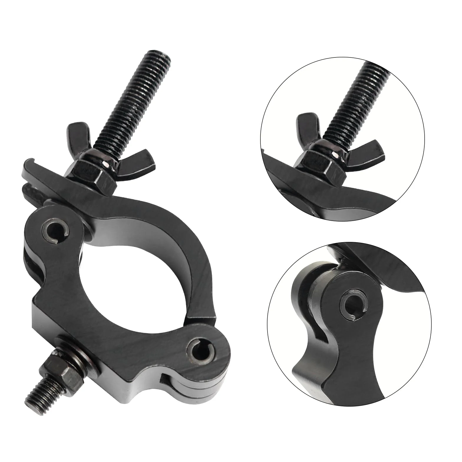 2Pack Morsetti Luci Scena per Traliccio Stage Lighting O Clamps 40mm-52mm Morsetto Truss Clamp Ganci per Luci, Carico 100kg Gancio per Teste Mobili Luci da Palco