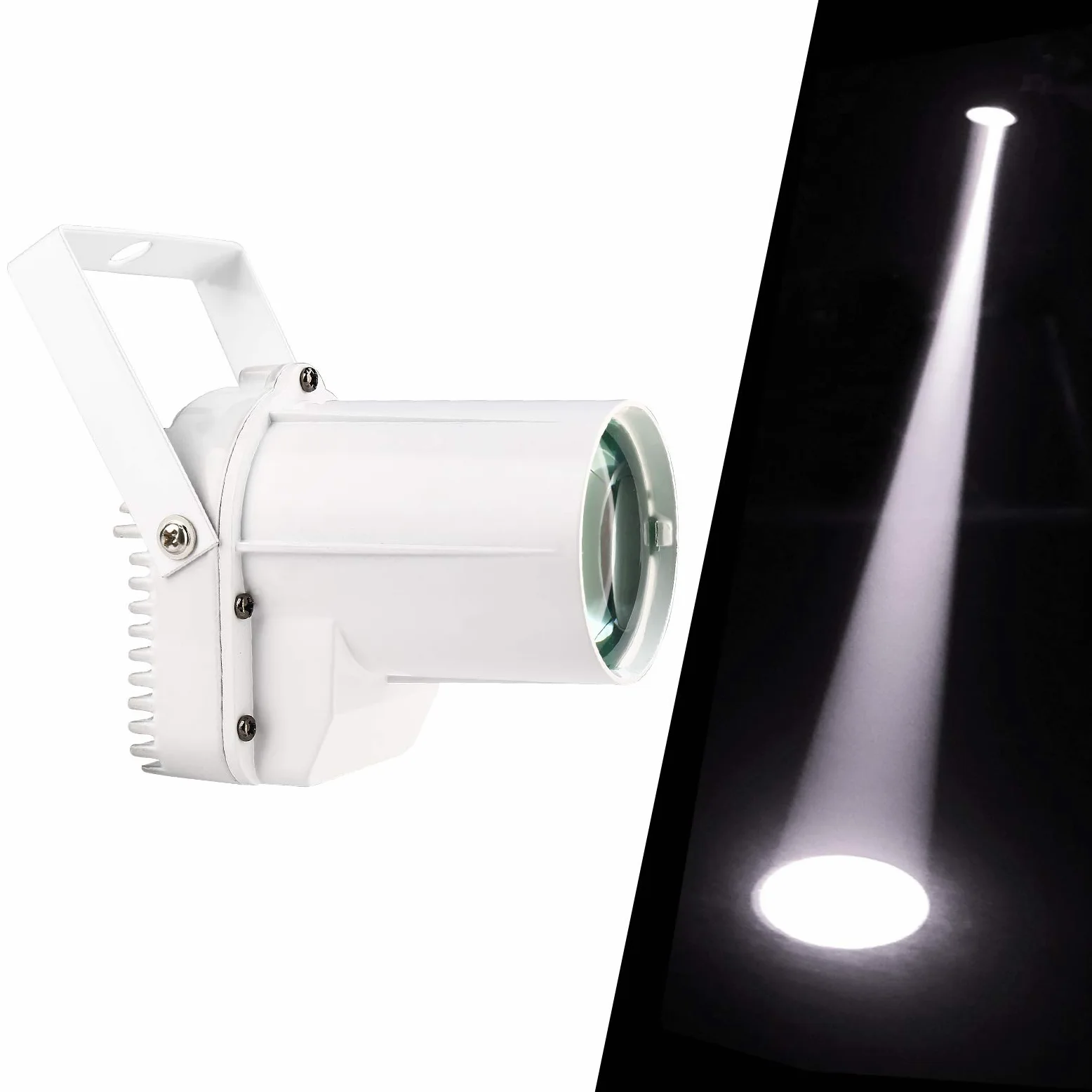 3w led Pinspot Occhio di Bue Luce per Palla Specchio Discoteca, Sagomatore Faretto Palcoscenico Strobosfere, Pin Spot Farò Led Discoteca Faretti