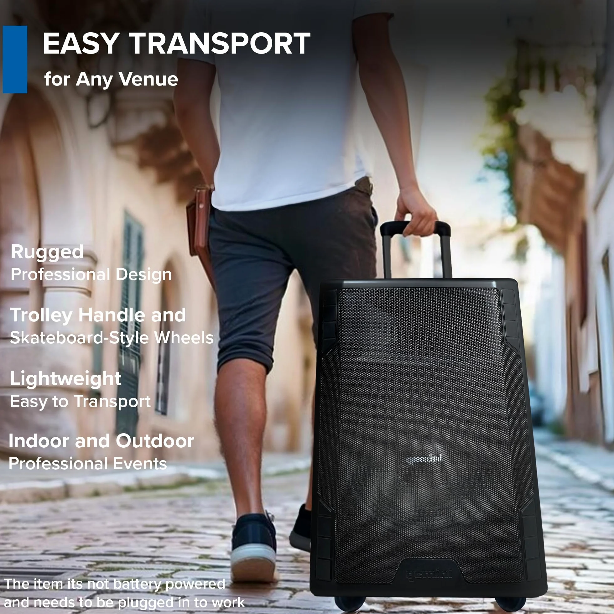 Gemini Sound GSP-5500 Altoparlante PA Bluetooth da 15 pollici 2200W