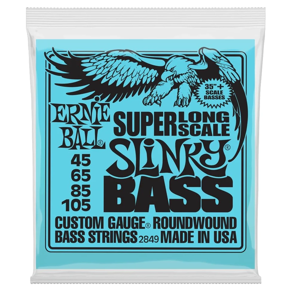 Ernie Ball, Super Long Scale Slinky, Corde per basso elettrico a scala super lunga, diametro 45-105