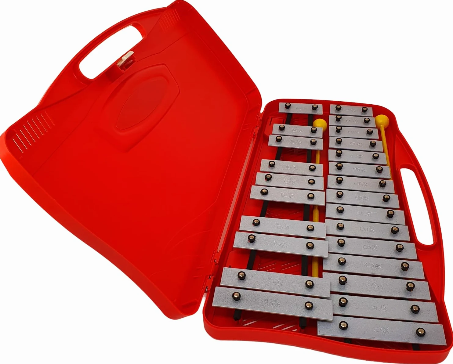 ROCKSTAR - Carrello Xilofono Metalofono 25 Tasti Metallici AG-25N2 Angel 3794, Glockenspiel con astuccio, strumento musicale supervisionato da un adulto