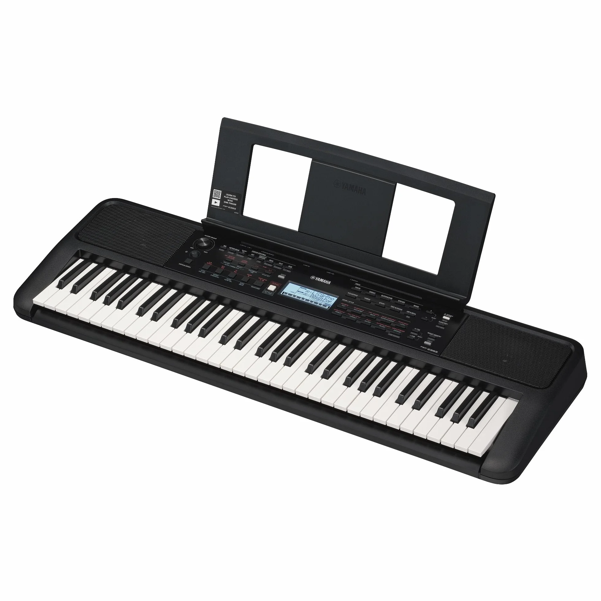 Yamaha PSR-E383 Tastiera Portatile per Principianti, 650 Voci Strumentali Autentiche e Tasti Sensibili al Touch con Polifonia a 48 Note, Include 2 Lezioni Online con Yamaha Music School Teacher