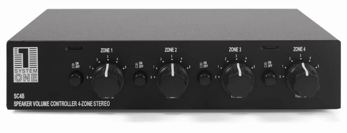 System One SC4B – Selettore per 4 coppie di diffusori con controllo del volume