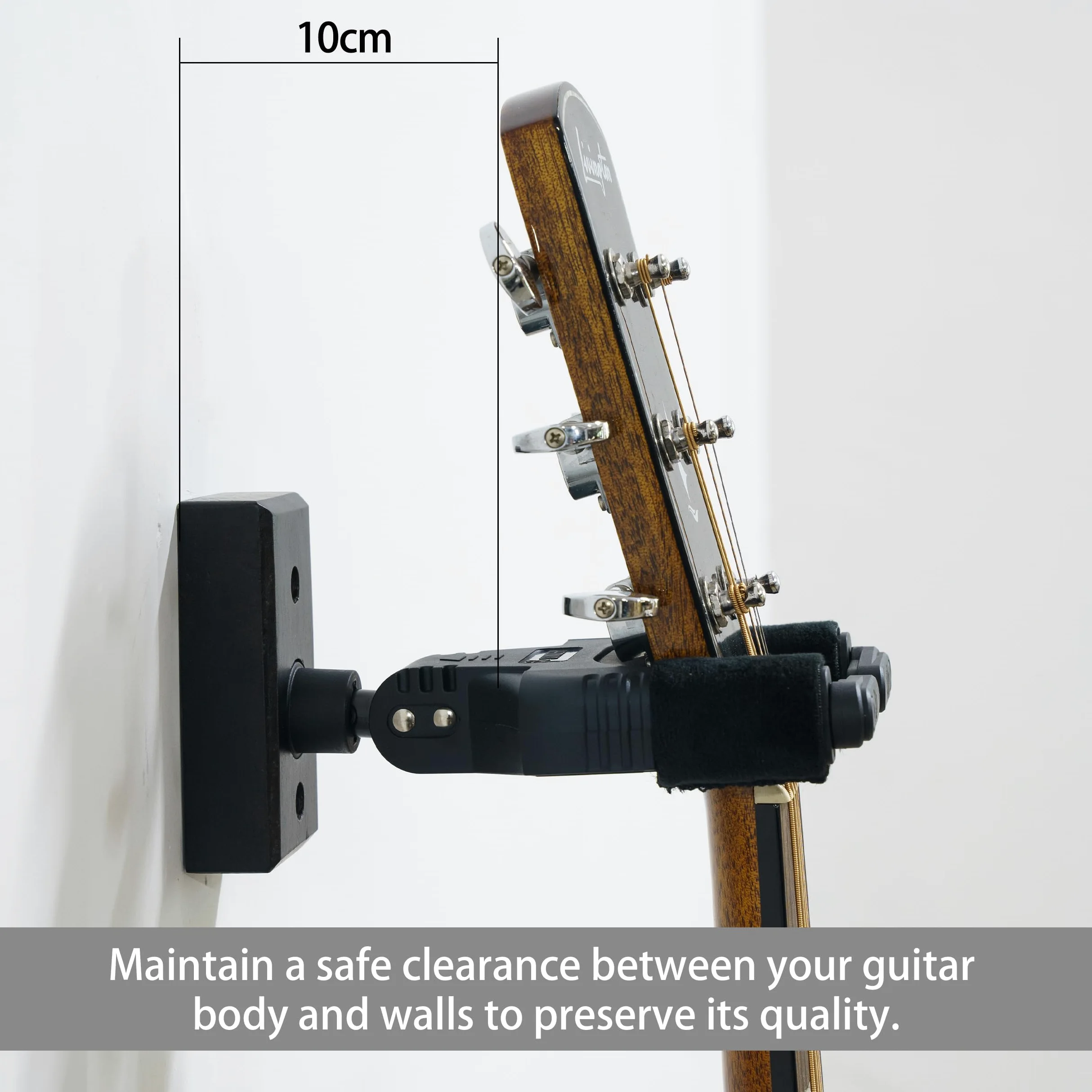 Sondery Supporto Porta Appendi Chitarra da Muro, Gancio Poggia da Parete per Chitarra Elettrica Classica Acustica Basso, Blocco Automatico