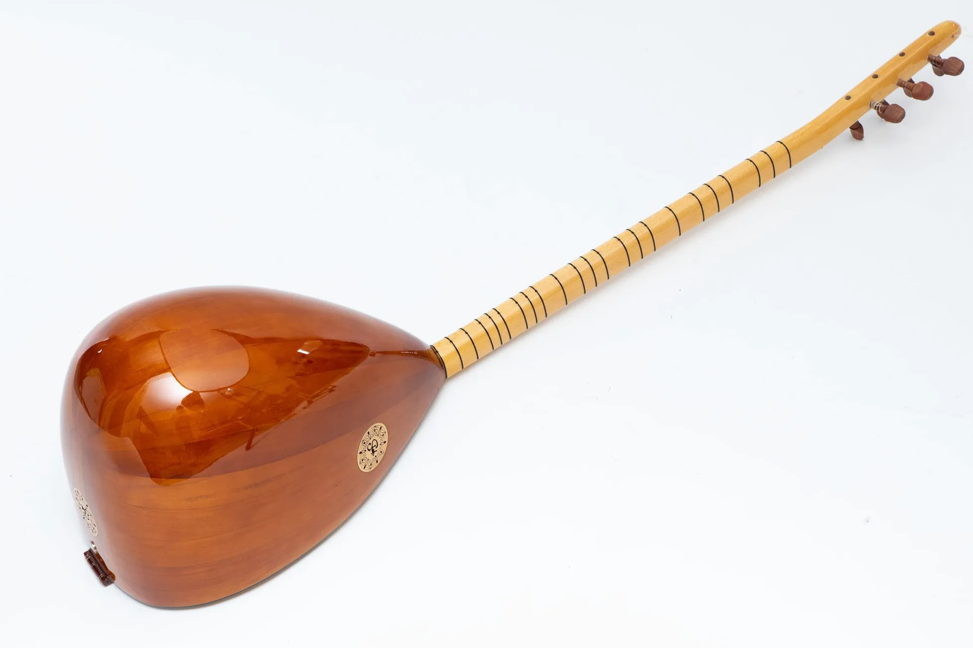Saz turco a collo lungo in legno di ciliegio con pickup, strumento fatto a mano al 100%.
