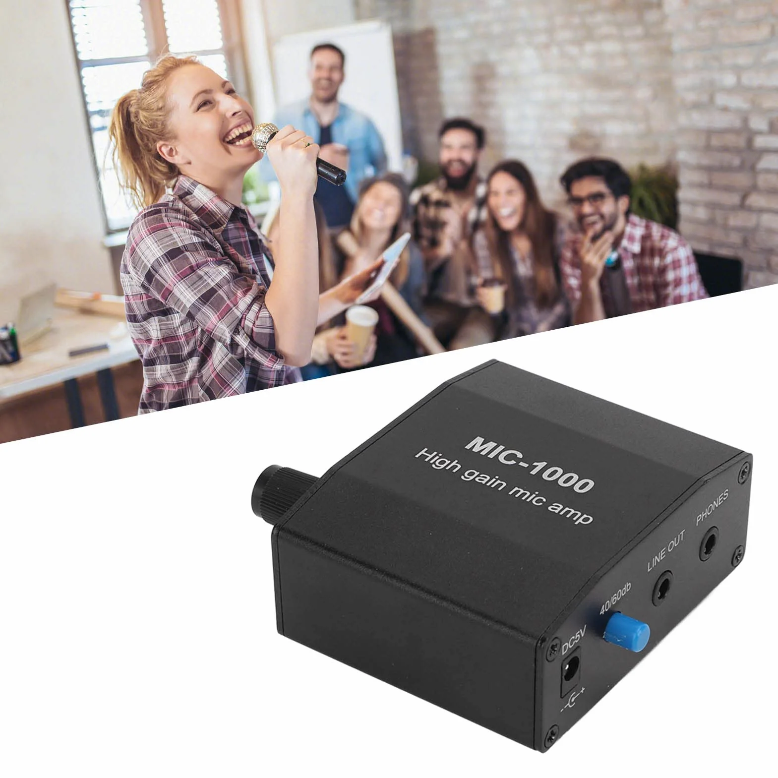 Amplificatore per Microfono Ad Alto Guadagno, Preamplificatore per Microfono Amplificatore per Microfono Ad Alto Guadagno Controllo Automatico del Livello ALC Amplificazione 1000