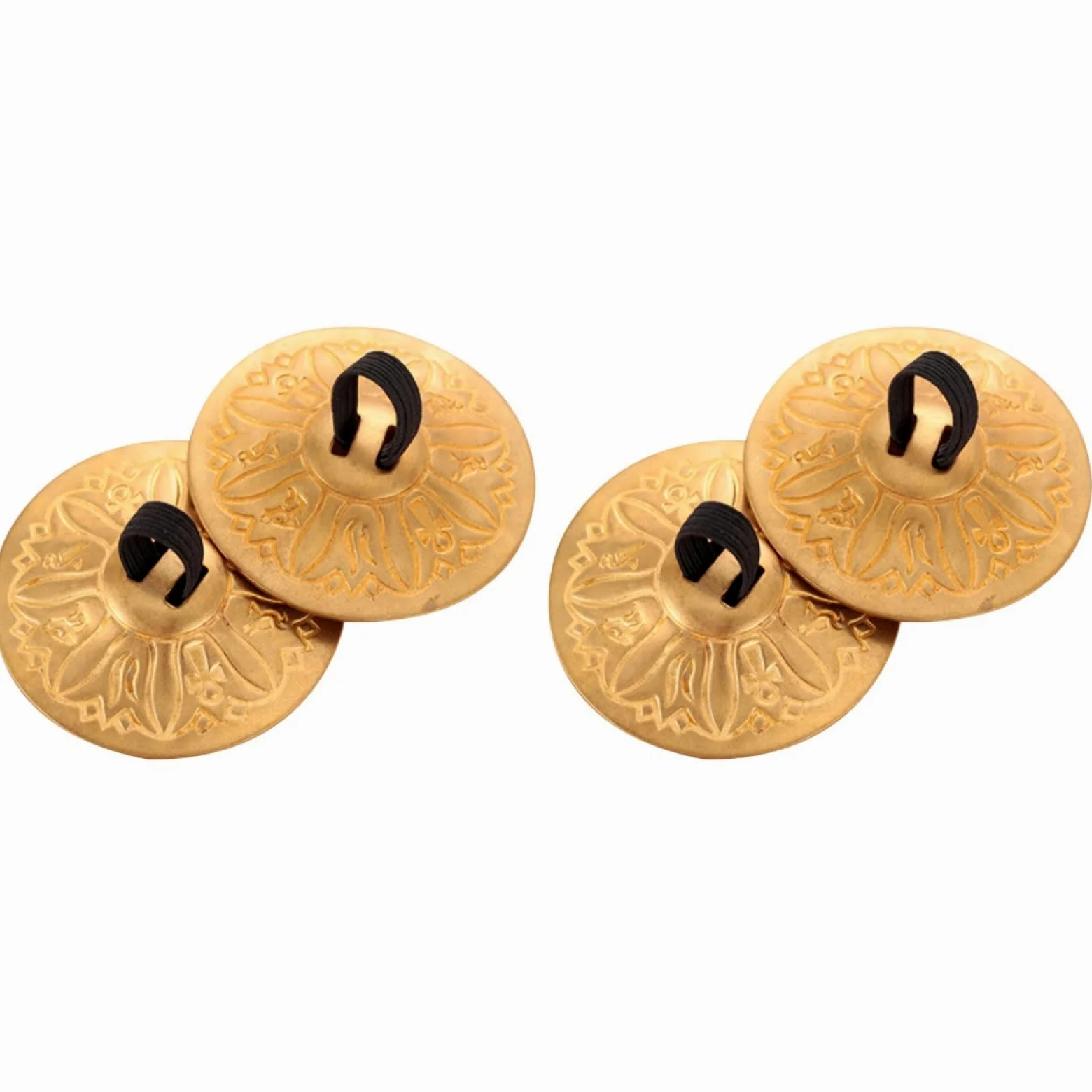 Amosfun Zills, 2 paia di bacini per dita per il pollice, strumento per le dita, bacino, bacino per le dita, bacino, bacino per le dita, piccolo bacino in rame, abbigliamento penetrazione bambino